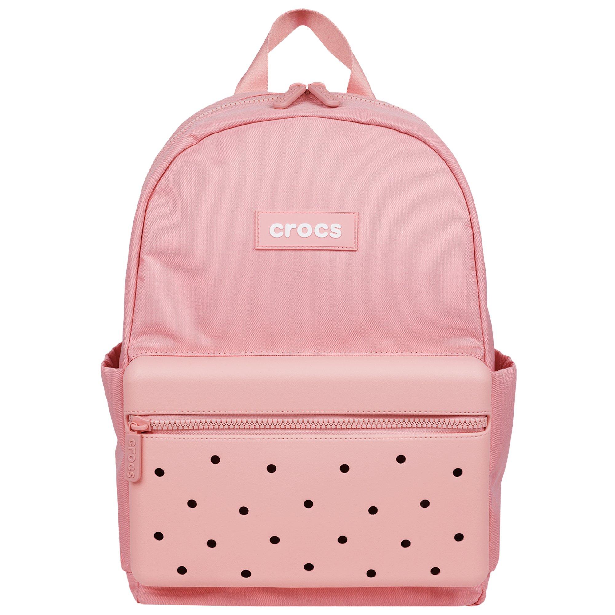 Crocs Lightweight Molded Front Storage Pocket Powder Pink Backpack
