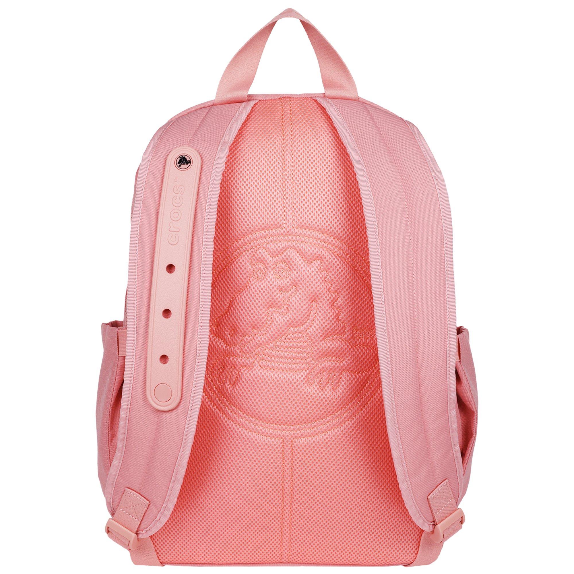 Crocs Lightweight Molded Front Storage Pocket Powder Pink Backpack