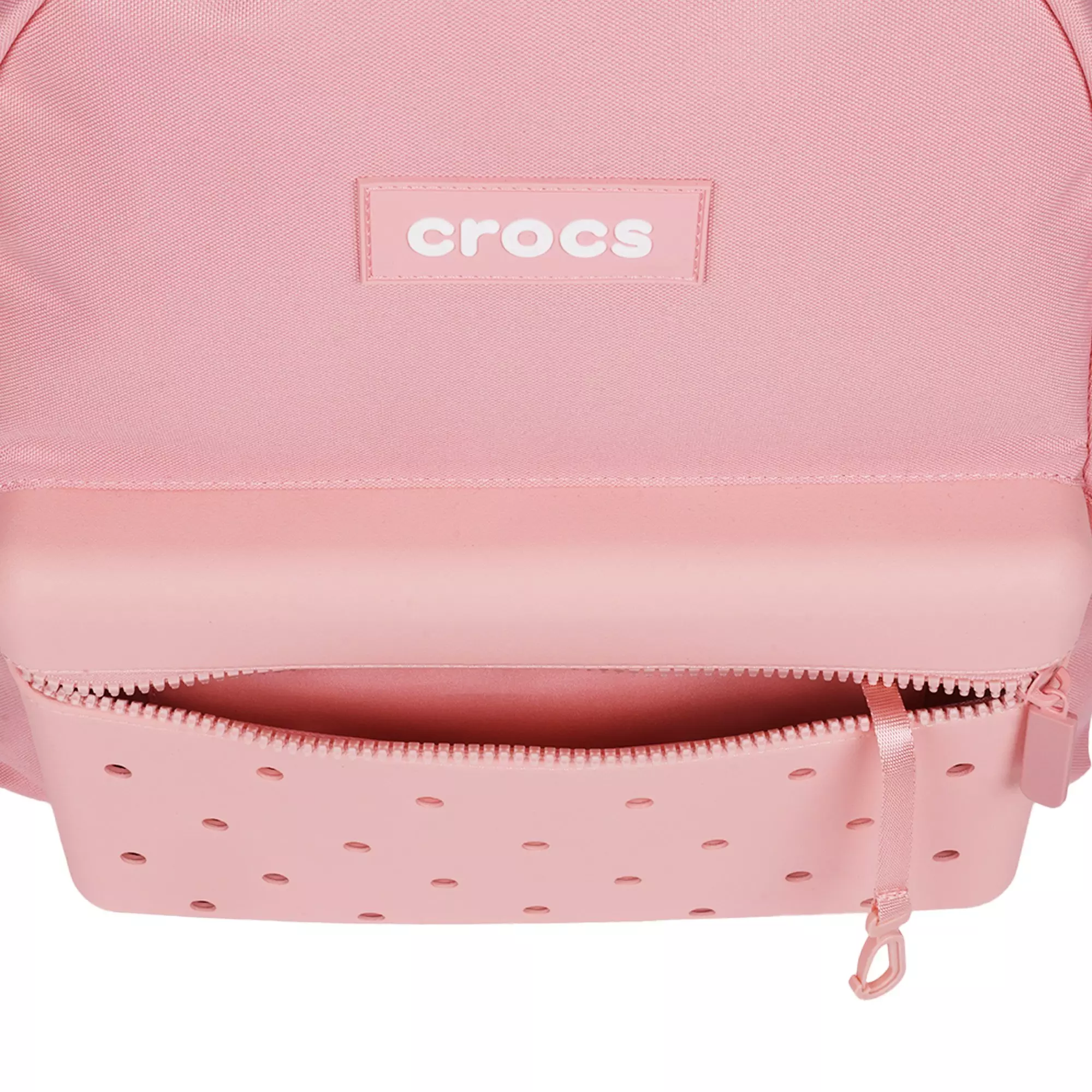 Crocs Lightweight Molded Front Storage Pocket Backpack - Powder Pink - PINK