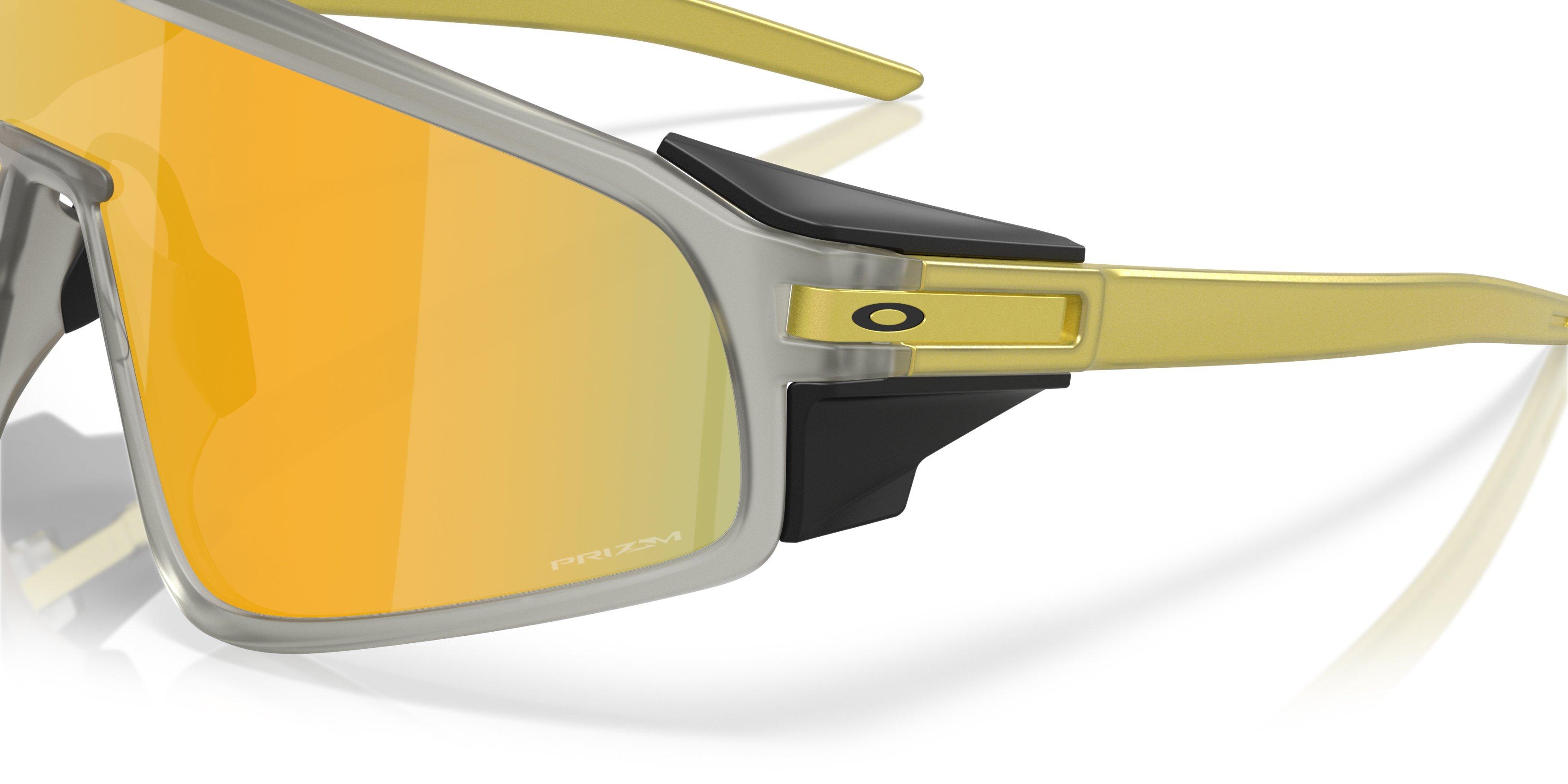 Oakley Latch Panel Prizm 24K Sunglasses &ndash; Matte Grey Ink - GREY/GOLD Thumbnail View 4