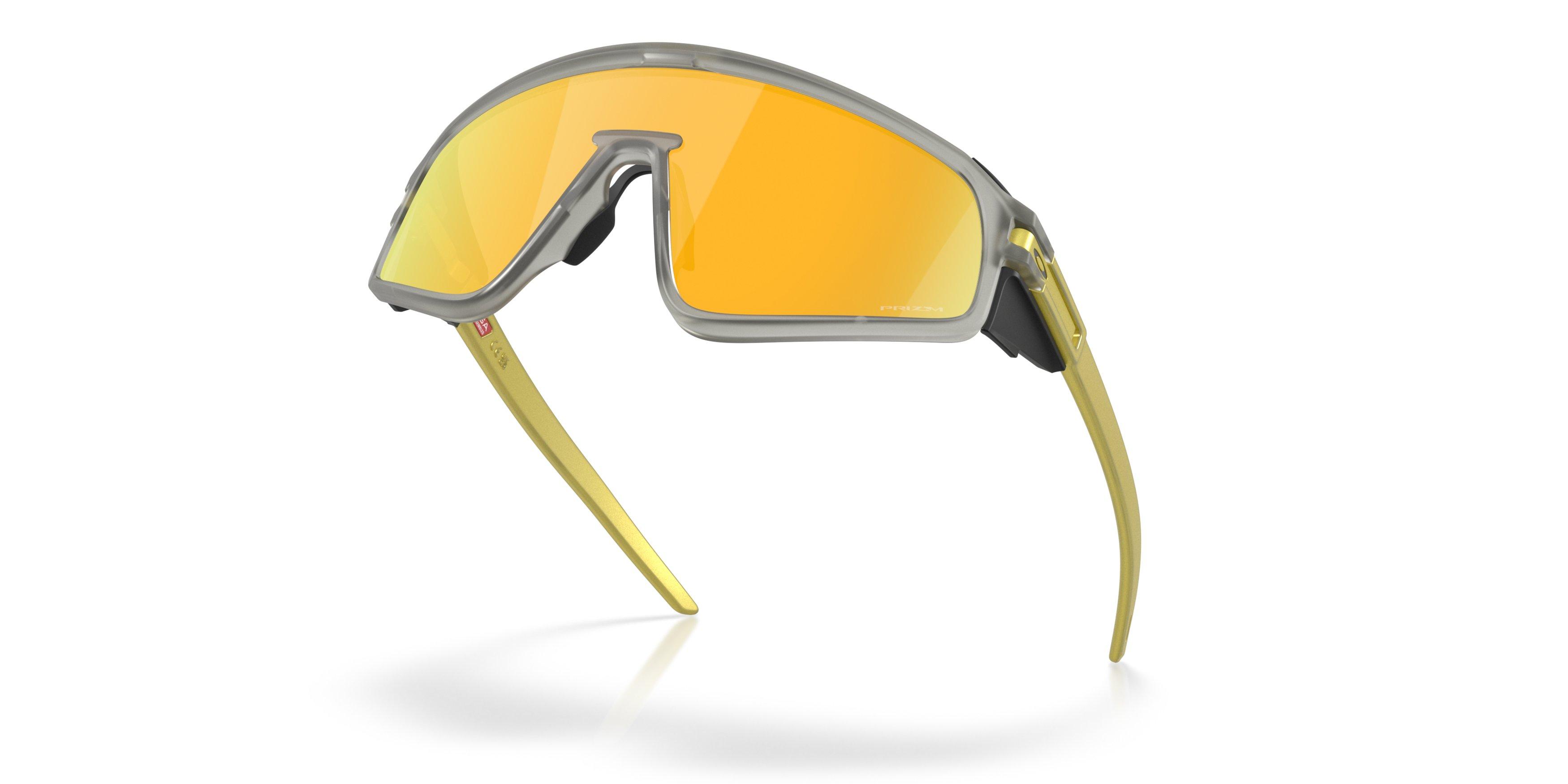 Oakley Latch Panel Prizm 24K Sunglasses &ndash; Matte Grey Ink - GREY/GOLD Thumbnail View 7