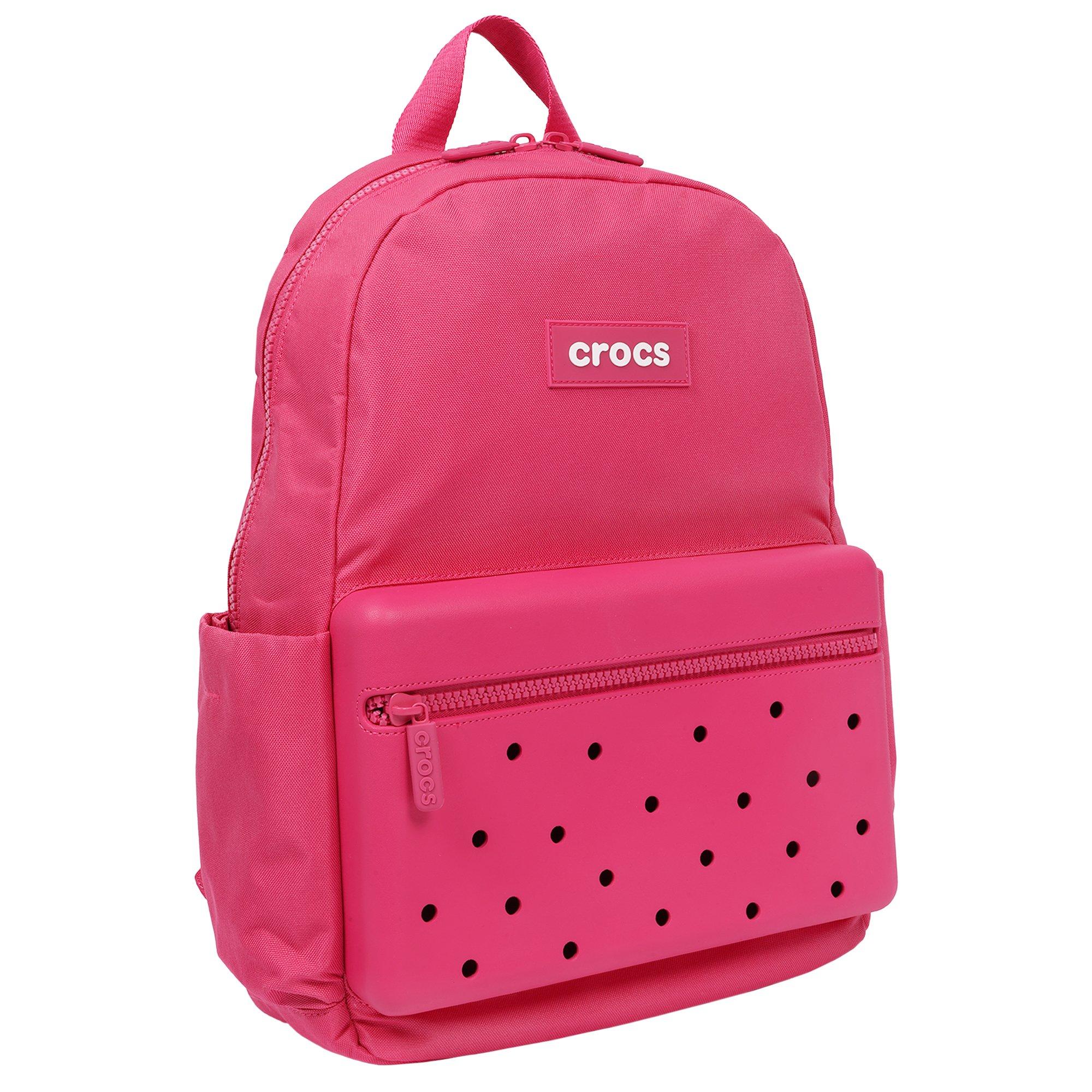 Crocs Lightweight Molded Front Storage Pocket Backpack - Dragon Fruit - DRAGON FRUIT Thumbnail View 3