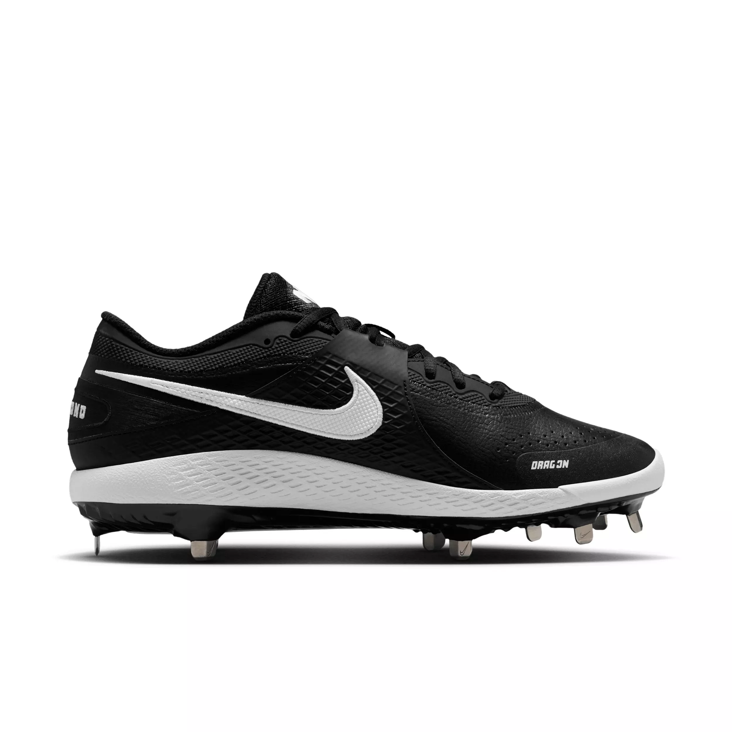 Nike Diamond Gamer MTL "Black/White" Men's Baseball Cleat - BLACK/WHITE