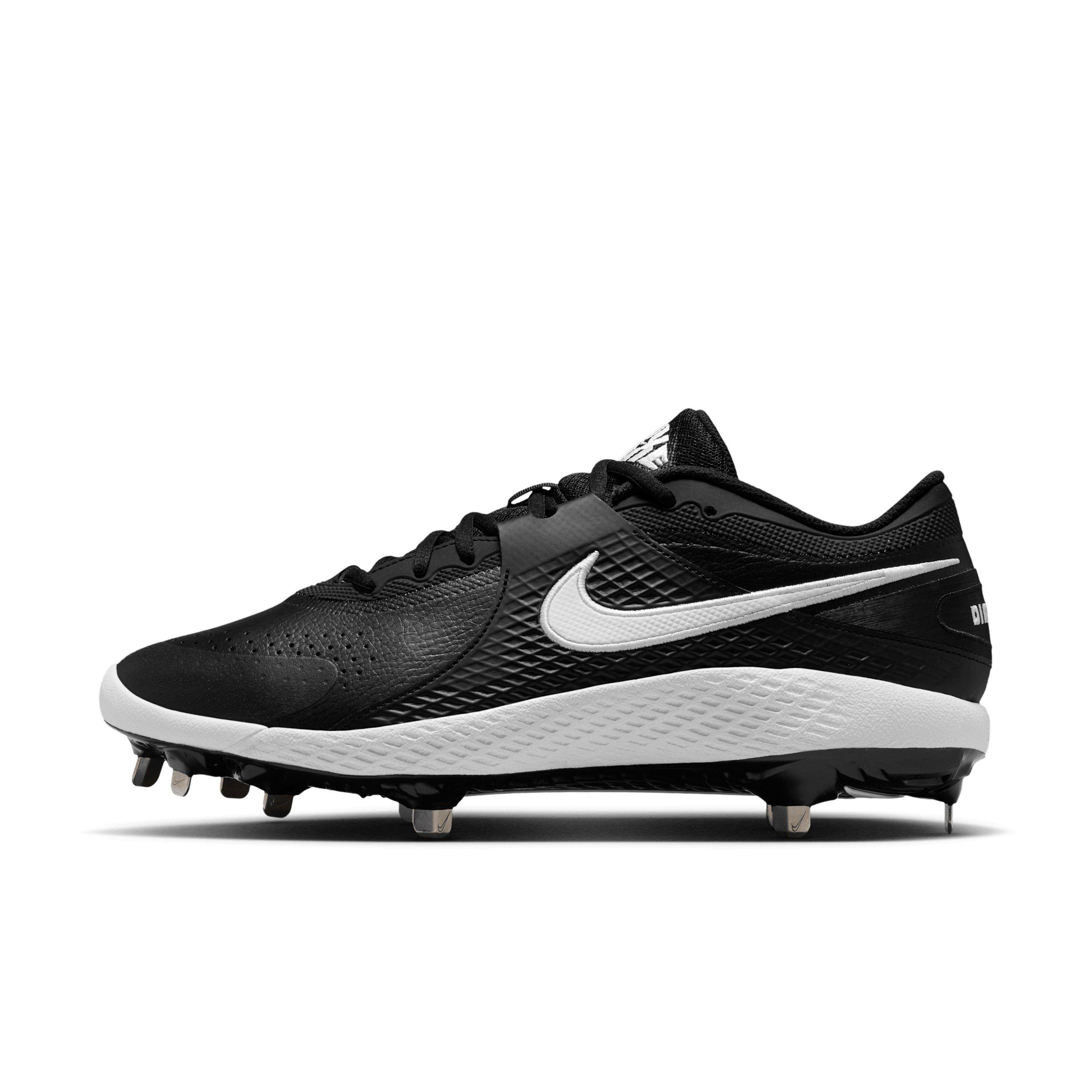 Nike Diamond Gamer MTL "Black/White" Men's Baseball Cleat - BLACK/WHITE Thumbnail View 2