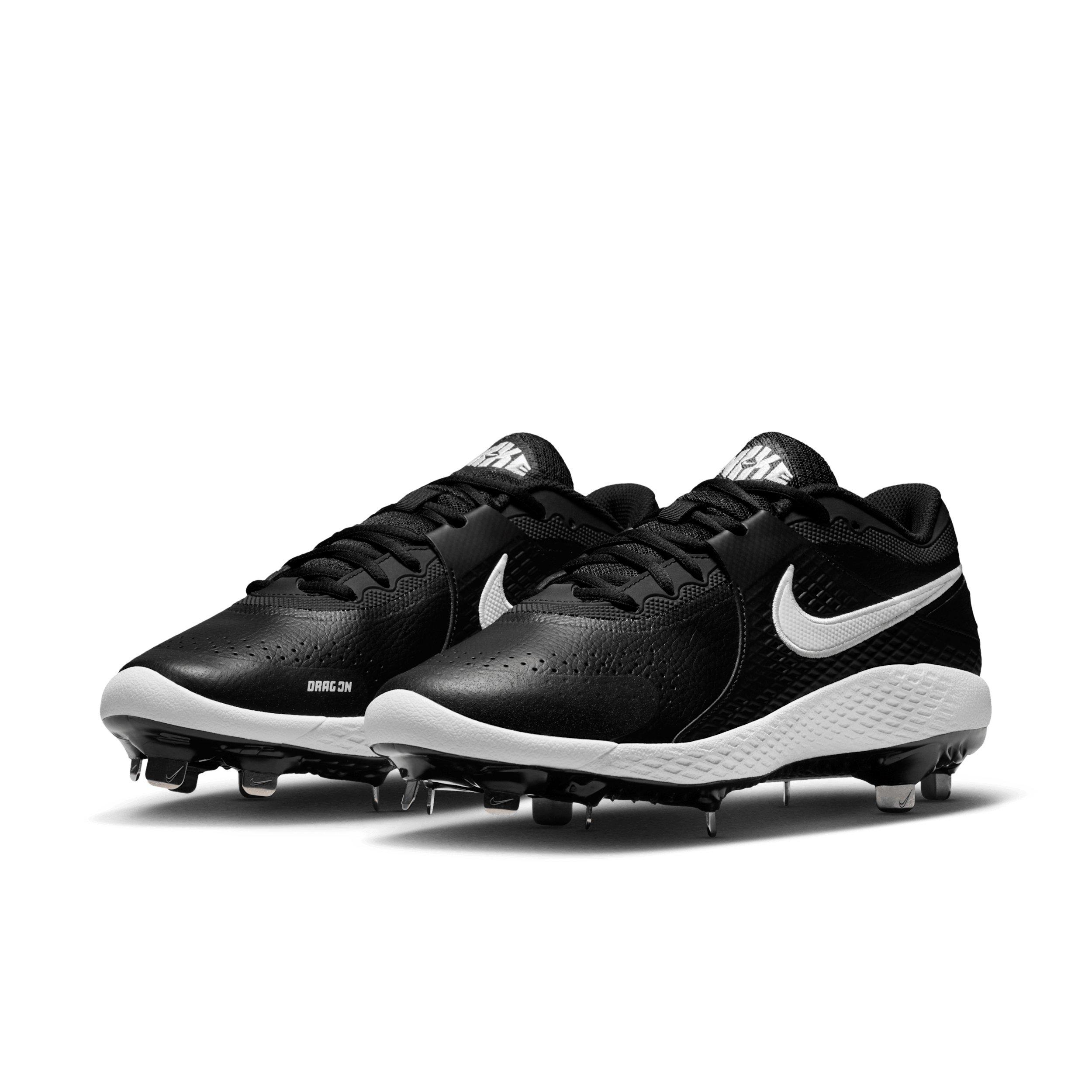 Nike Diamond Gamer MTL "Black/White" Men's Baseball Cleat - BLACK/WHITE Thumbnail View 3