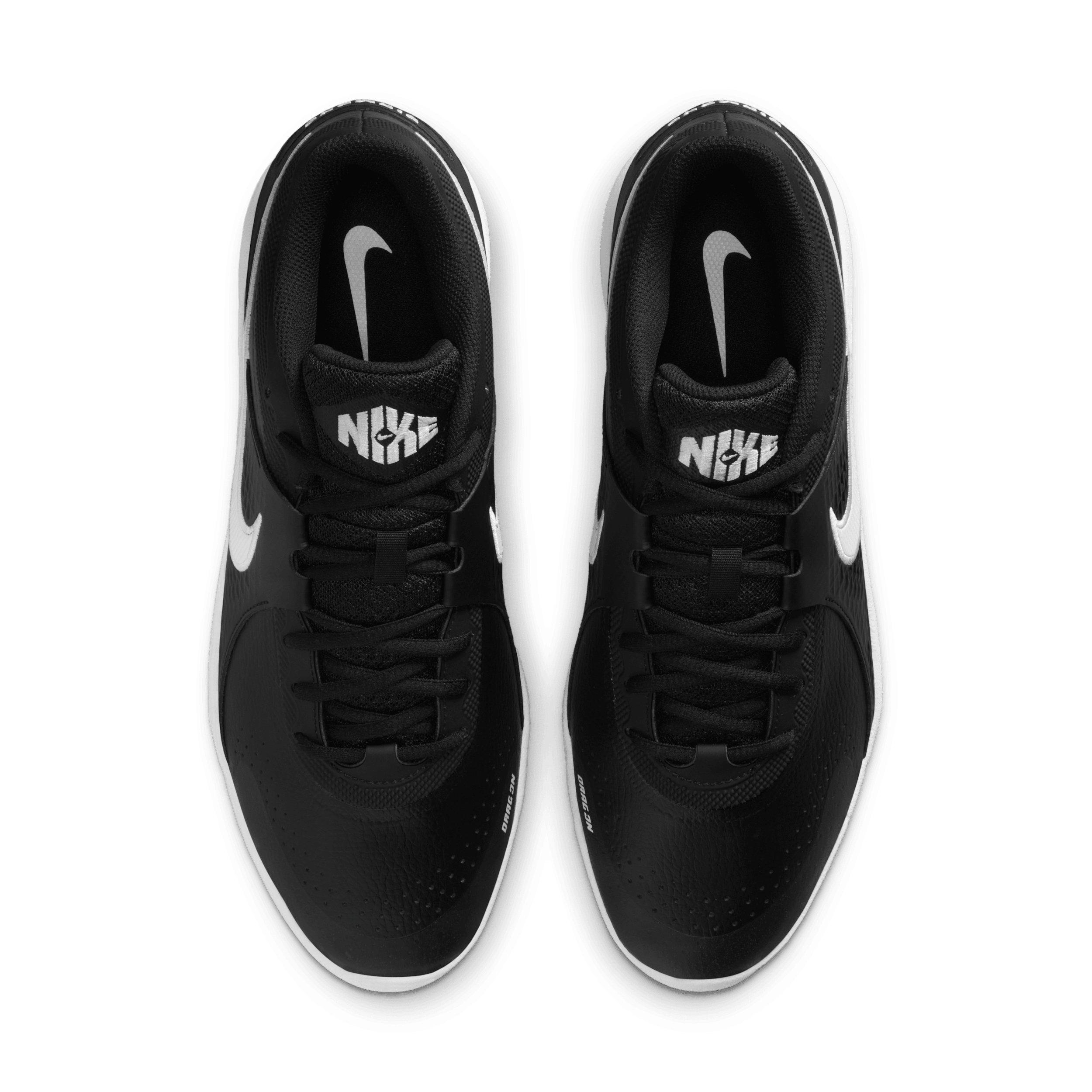Nike Diamond Gamer MTL "Black/White" Men's Baseball Cleat - BLACK/WHITE Thumbnail View 4