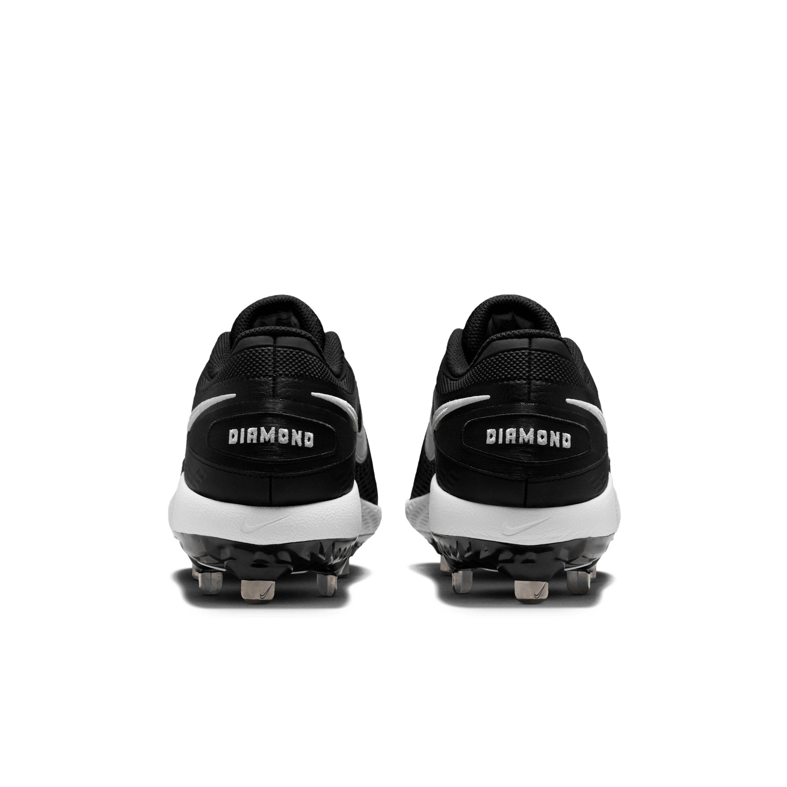 Nike Diamond Gamer MTL "Black/White" Men's Baseball Cleat - BLACK/WHITE Thumbnail View 5