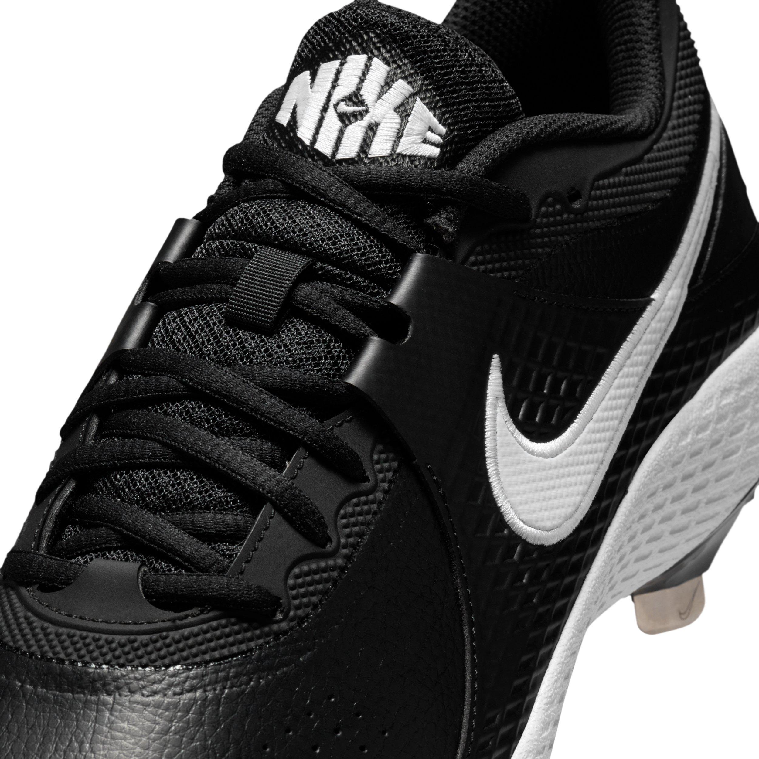 Nike Diamond Gamer MTL "Black/White" Men's Baseball Cleat - BLACK/WHITE Thumbnail View 8
