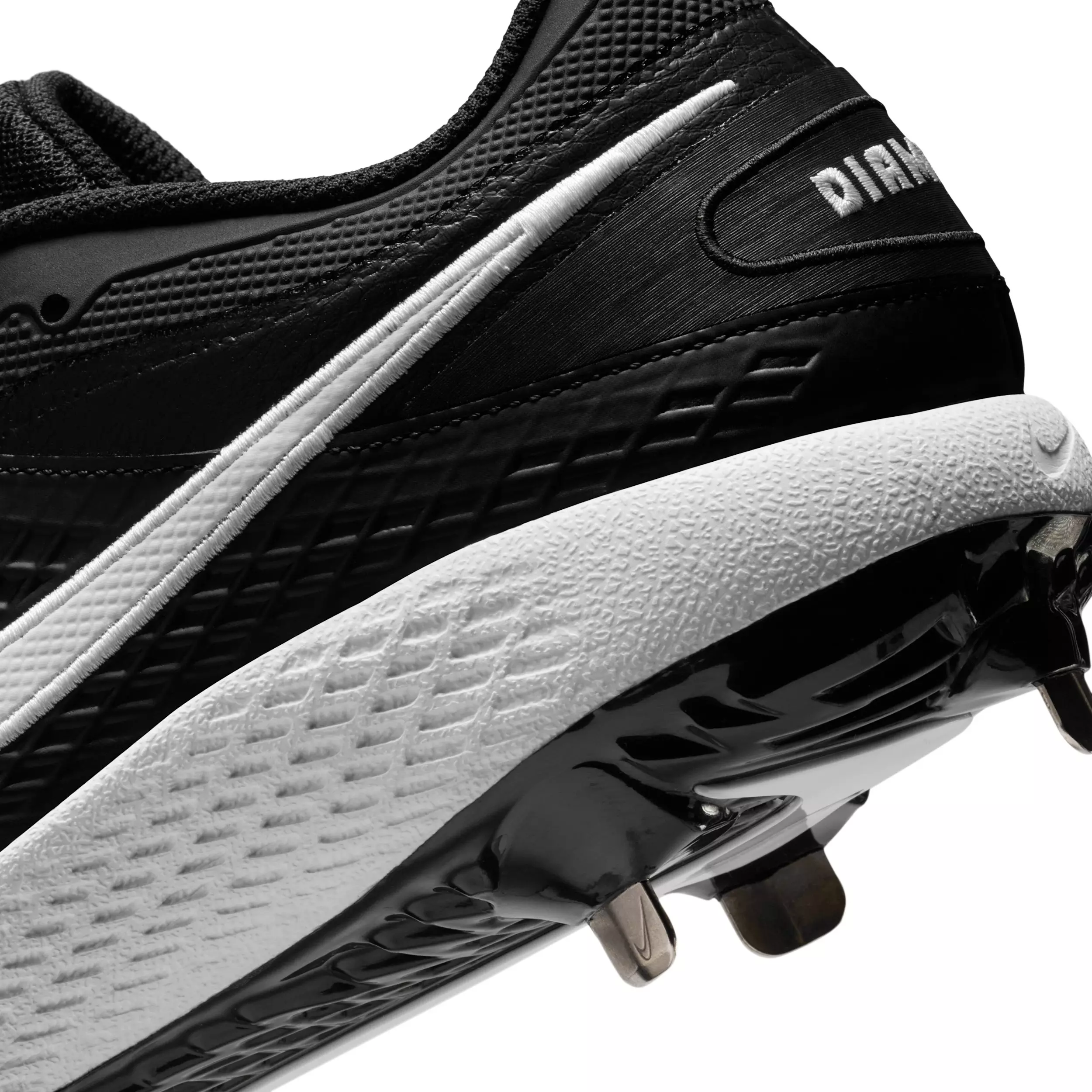 Nike Diamond Gamer MTL "Black/White" Men's Baseball Cleat - BLACK/WHITE