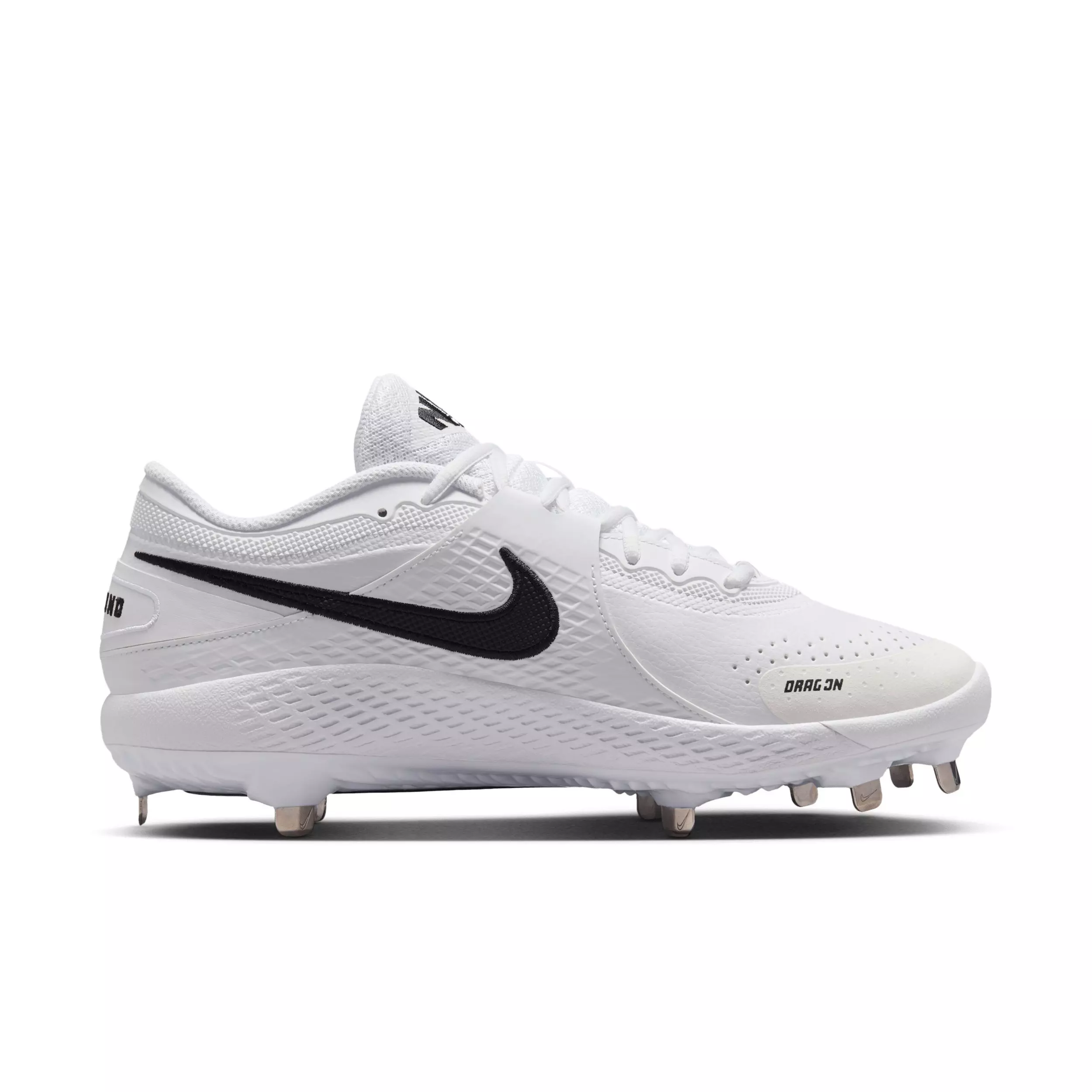 Nike Diamond Gamer MTL "White/Black" Men's Baseball Cleat - WHITE/BLACK