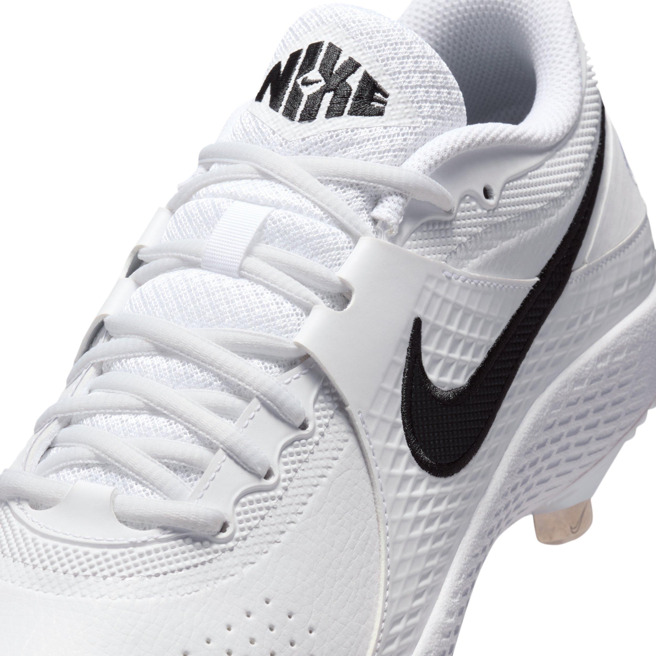Nike Diamond Gamer MTL "White/Black" Men's Baseball Cleat - WHITE/BLACK Thumbnail View 8