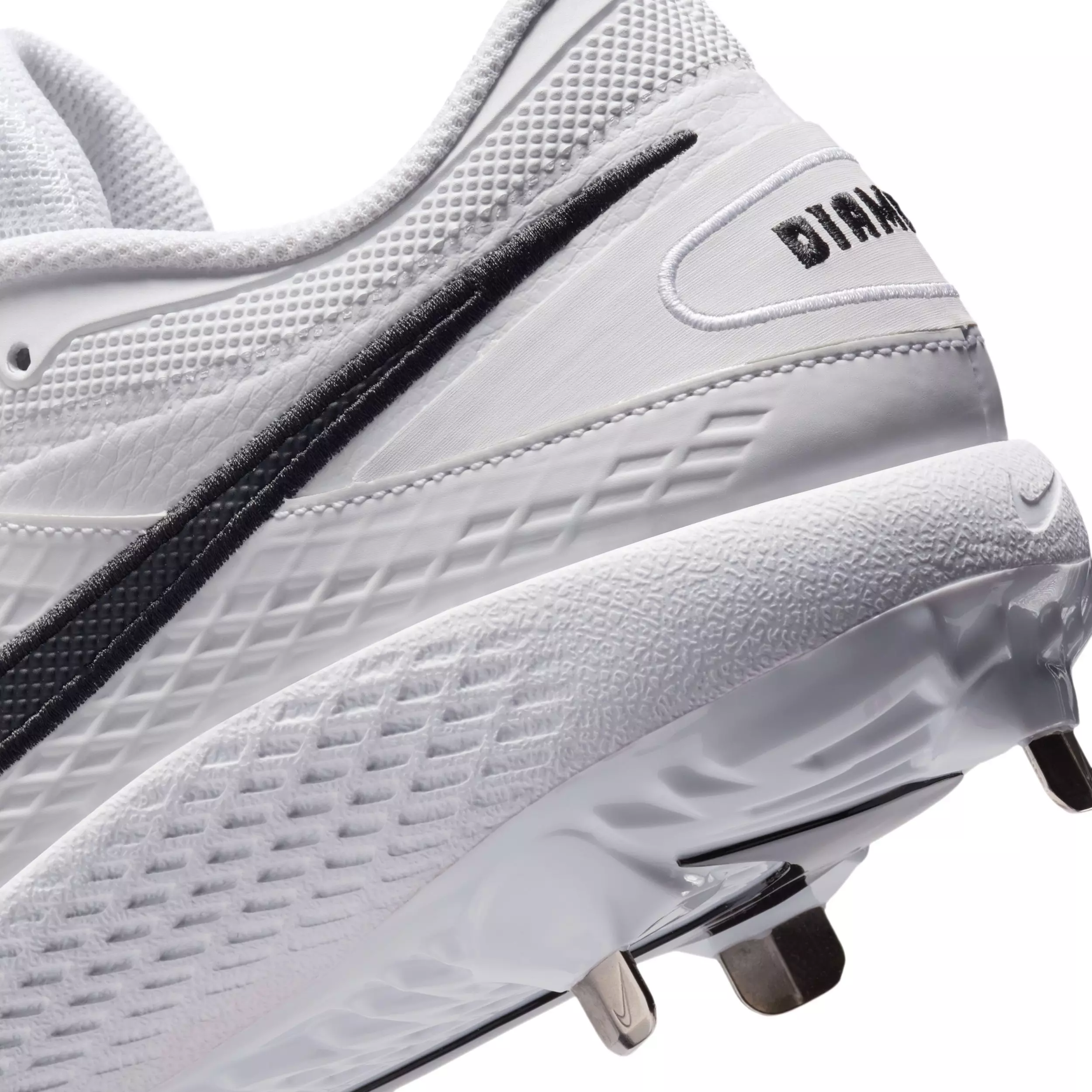 Nike Diamond Gamer MTL "White/Black" Men's Baseball Cleat - WHITE/BLACK