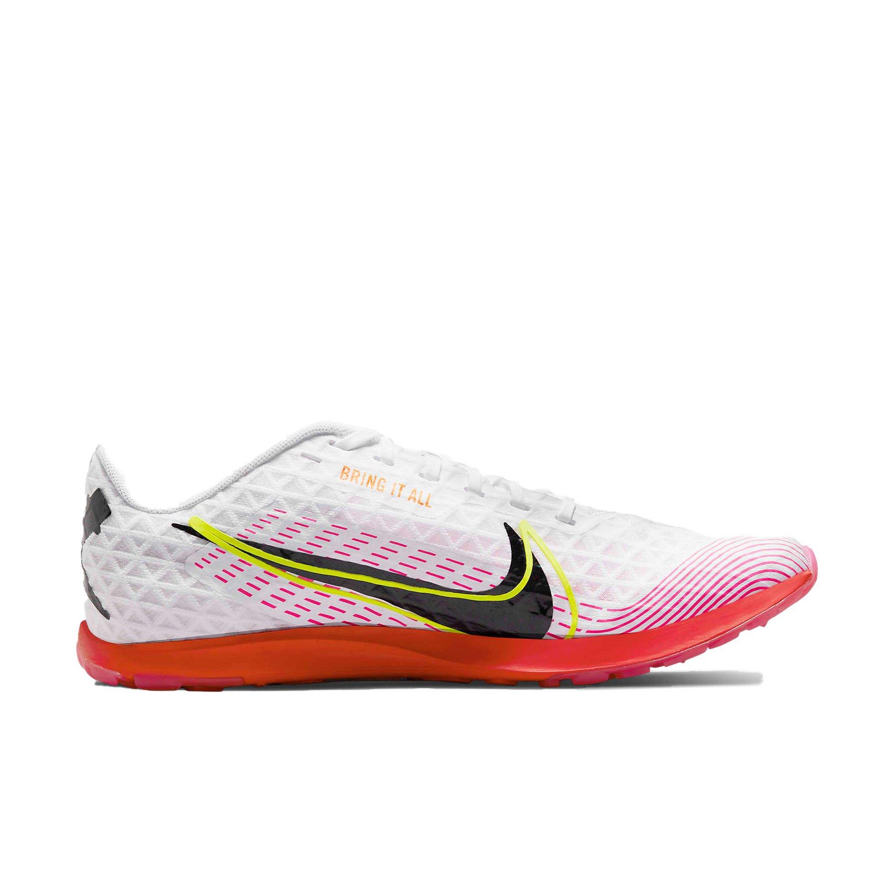 Nike Zoom Rival Waffle 5 "White/Bright Crimson/Black" Men's Track & Field Distance Spike - WHITE Thumbnail View 1