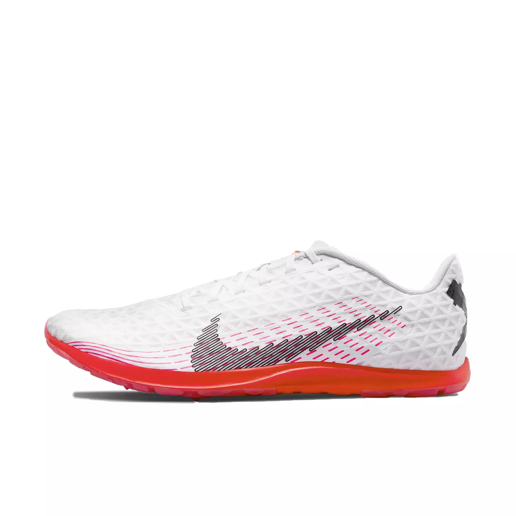 Nike Zoom Rival Waffle 5 "White/Bright Crimson/Black" Men's Track & Field Distance Spike - WHITE