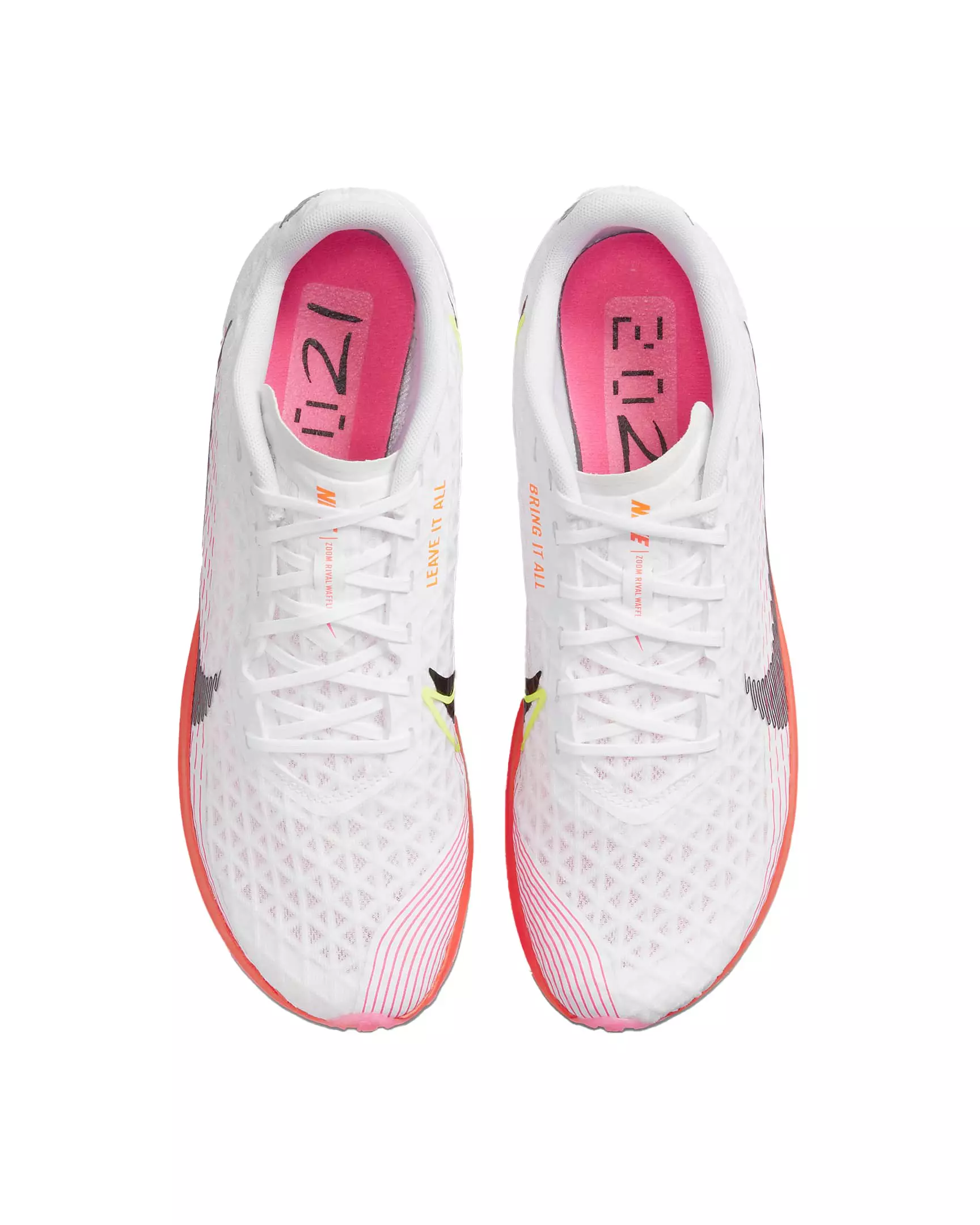 Nike Zoom Rival Waffle 5 "White/Bright Crimson/Black" Men's Track & Field Distance Spike - WHITE