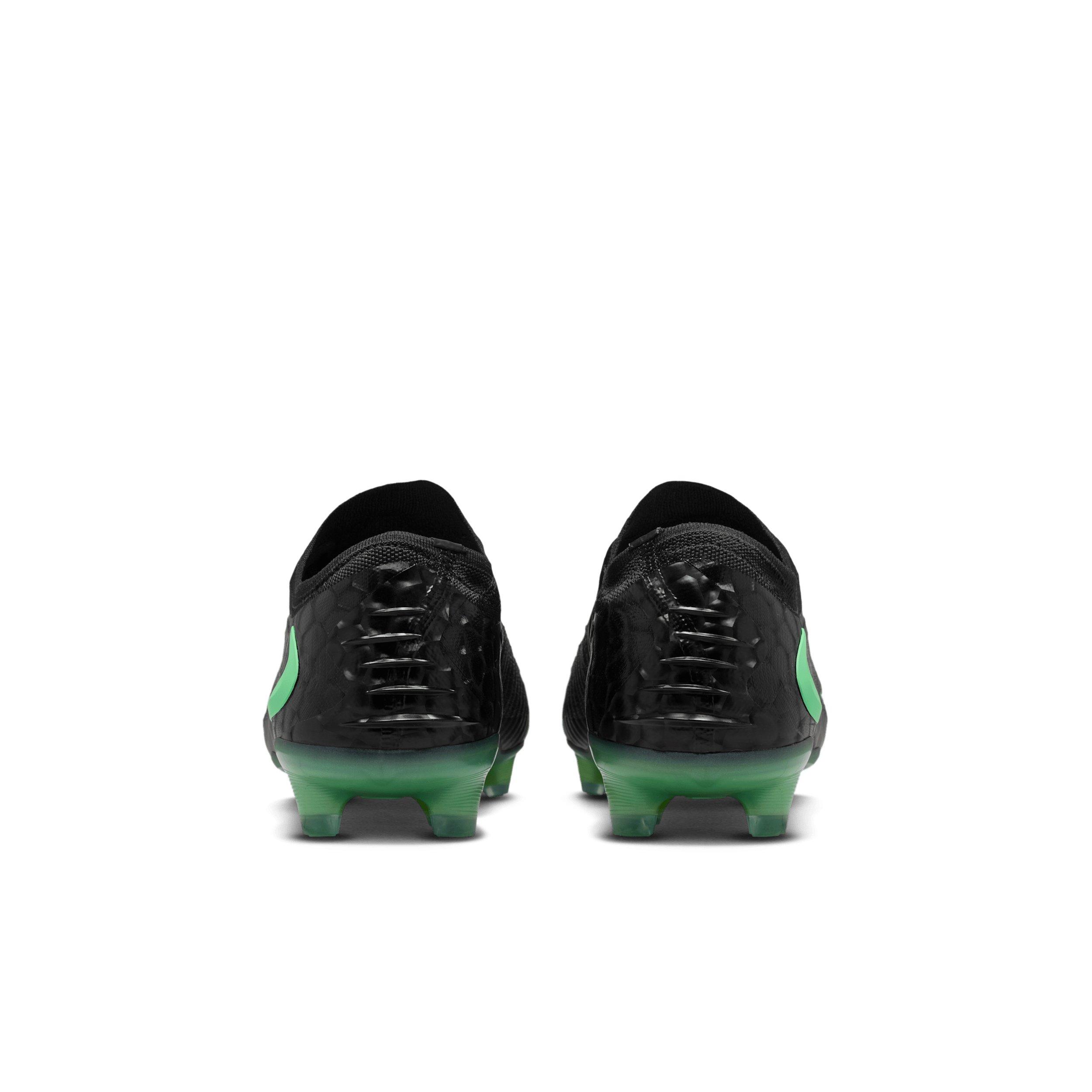 Nike Phantom 6 Low Elite FG "Black/Black/Illusion Green" Men's Soccer Cleat - BLACK/BLACK/GREEN Thumbnail View 5