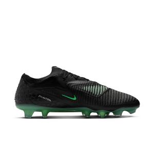Nike Phantom 6 Low Elite FG "Black/Black/Illusion Green" Men's Soccer Cleat - BLACK/BLACK/GREEN