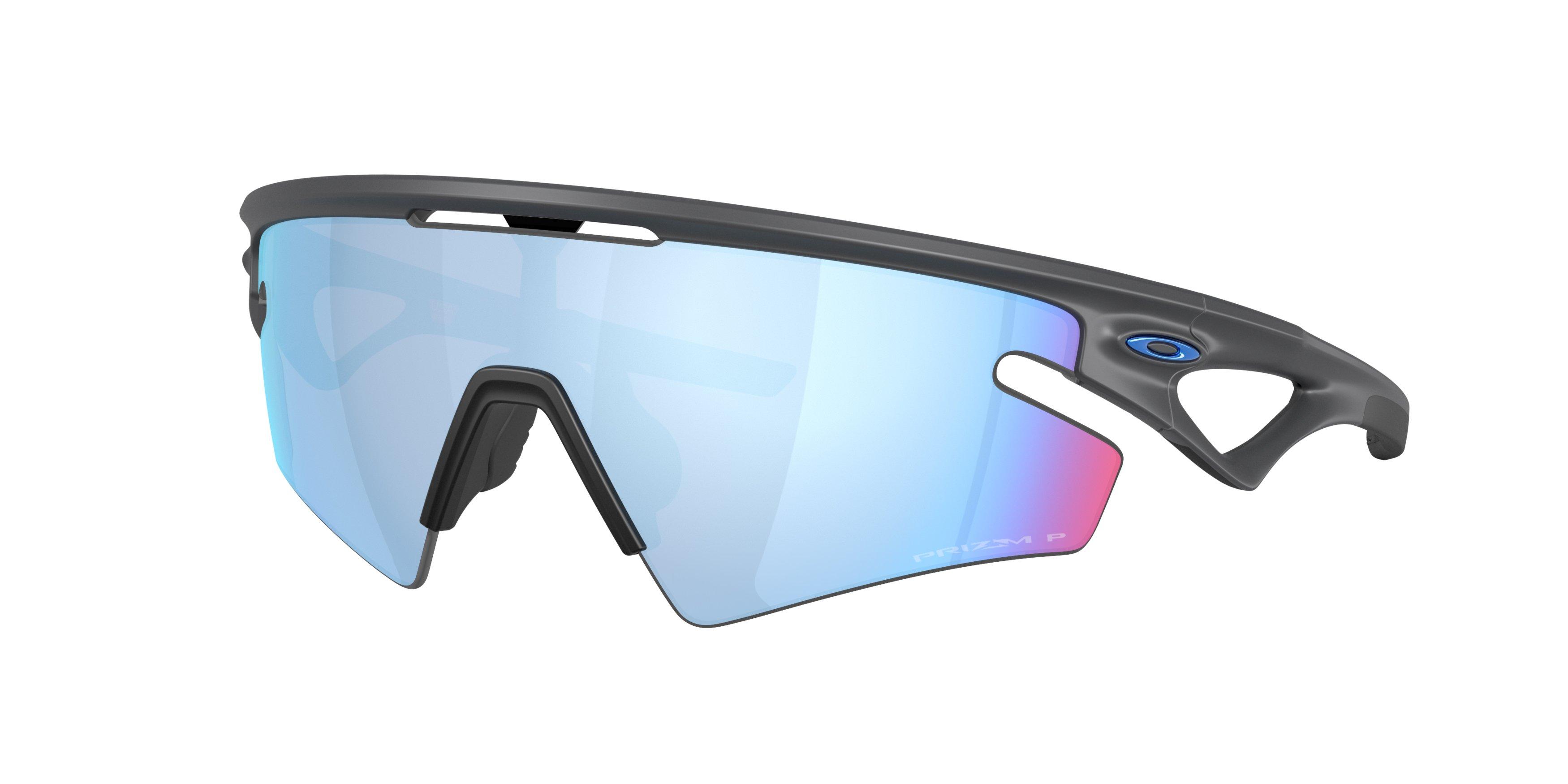 Oakley Sphaera Slash Prizm Deep Water Polarized Sunglasses &ndash; Matte Carbon - GREY/BLUE Thumbnail View 1
