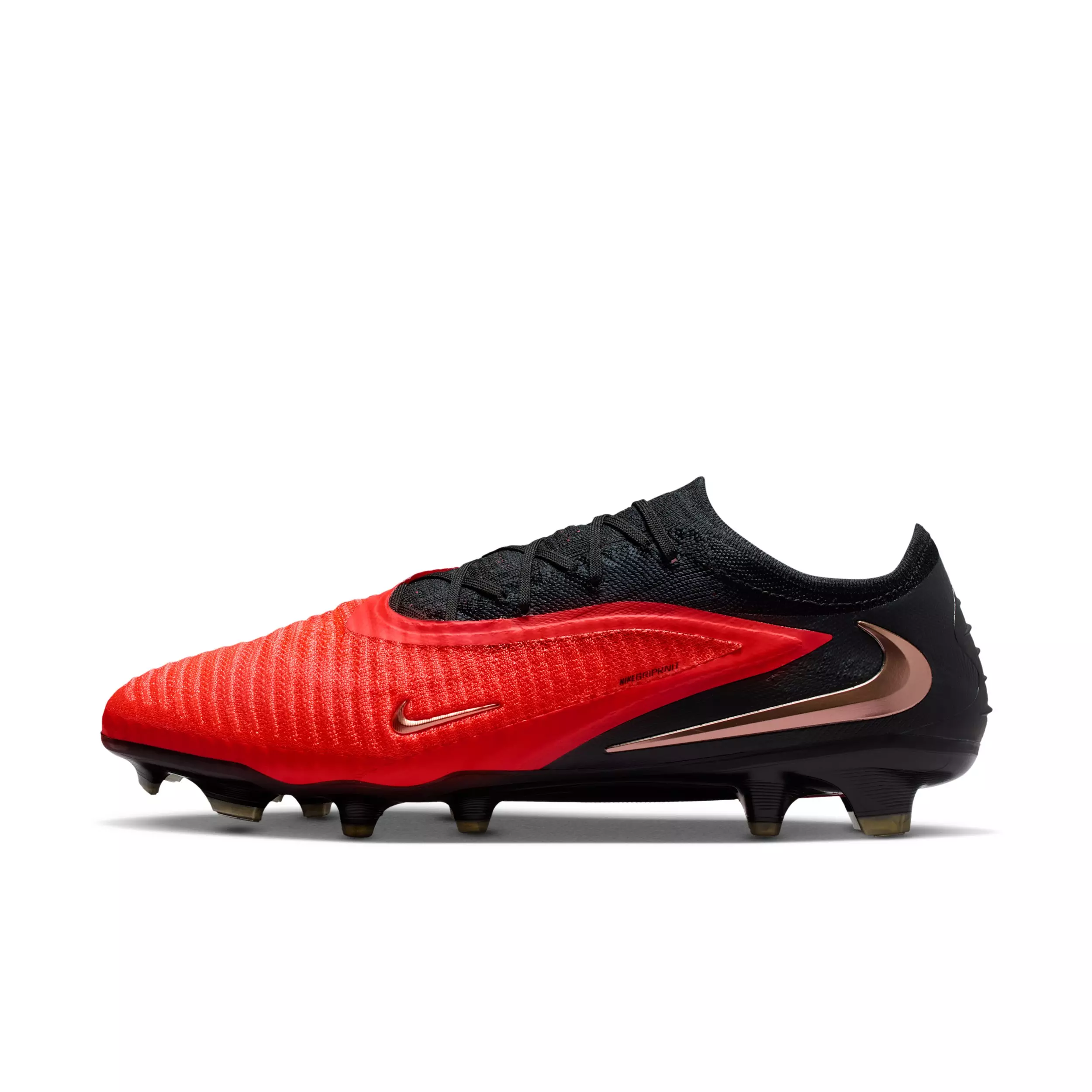 Nike Phantom 6 Low Elite FG "Bright Crimson/Bright Crimson/Black" Men's Soccer Cleat - CRIMSON/CRIMSON/BLACK