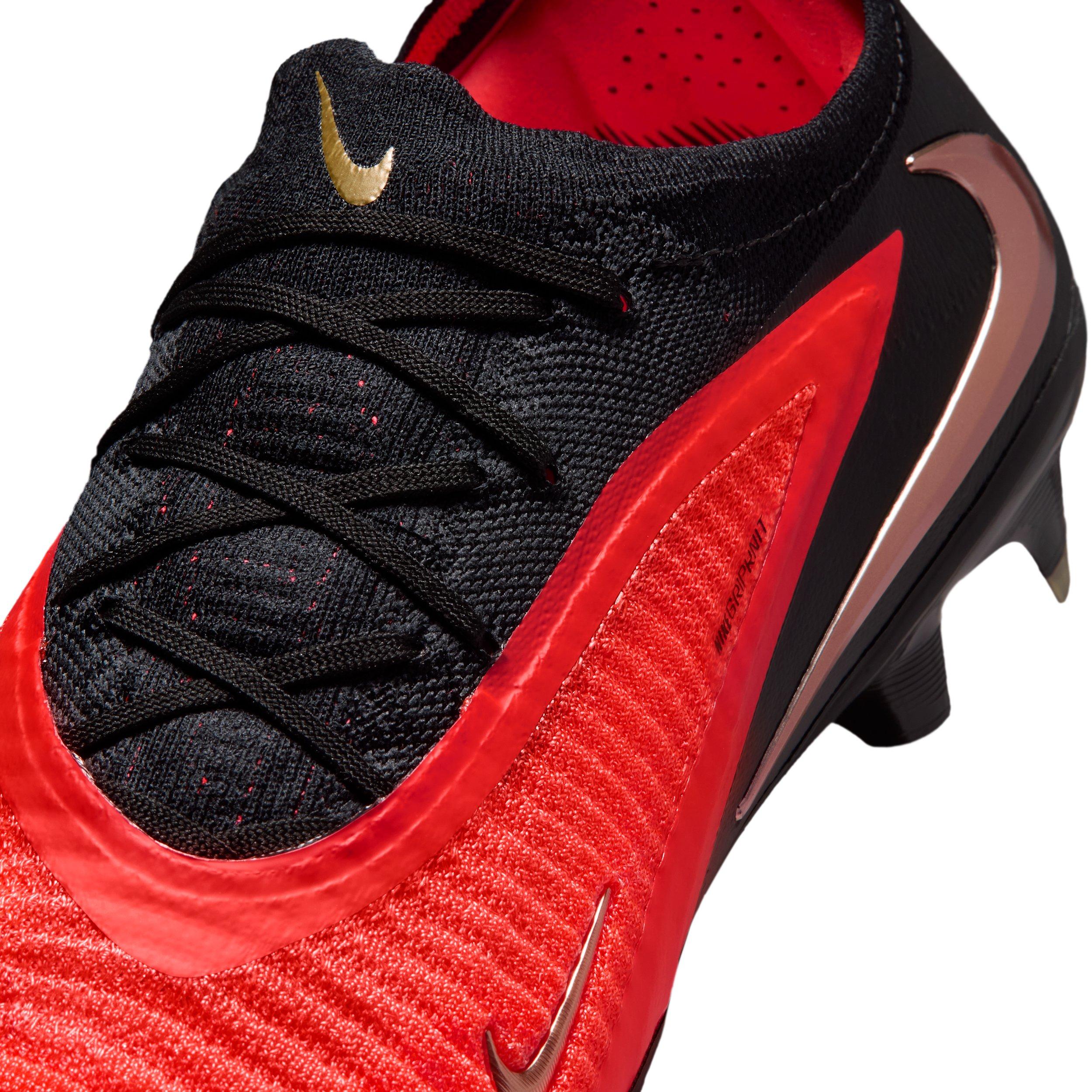 Nike Phantom 6 Low Elite FG "Bright Crimson/Bright Crimson/Black" Men's Soccer Cleat - CRIMSON/CRIMSON/BLACK