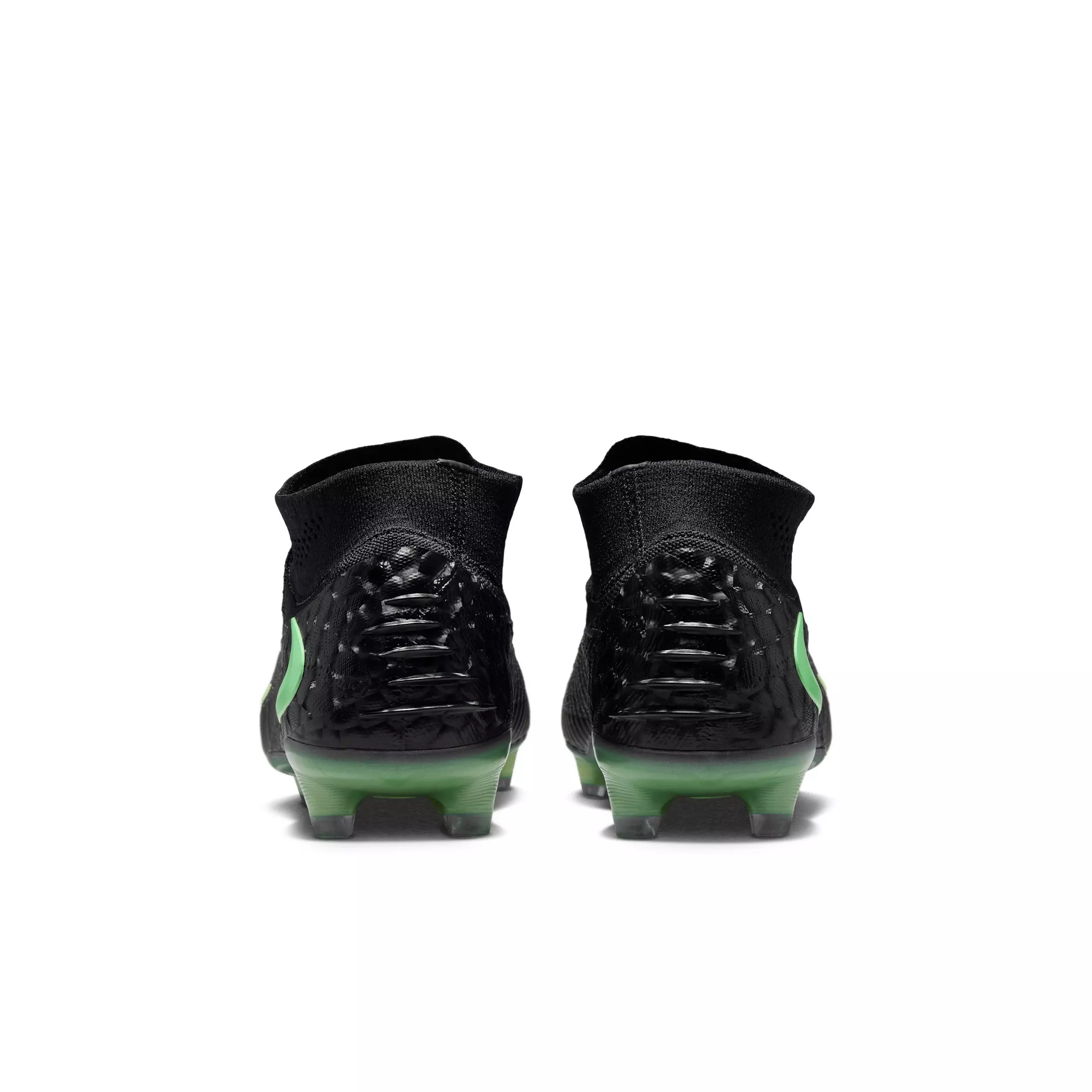 Nike Phantom 6 High Elite FG "Black/Black/Illusion Green" Men's Soccer Cleat - BLACK/BLACK/GREEN