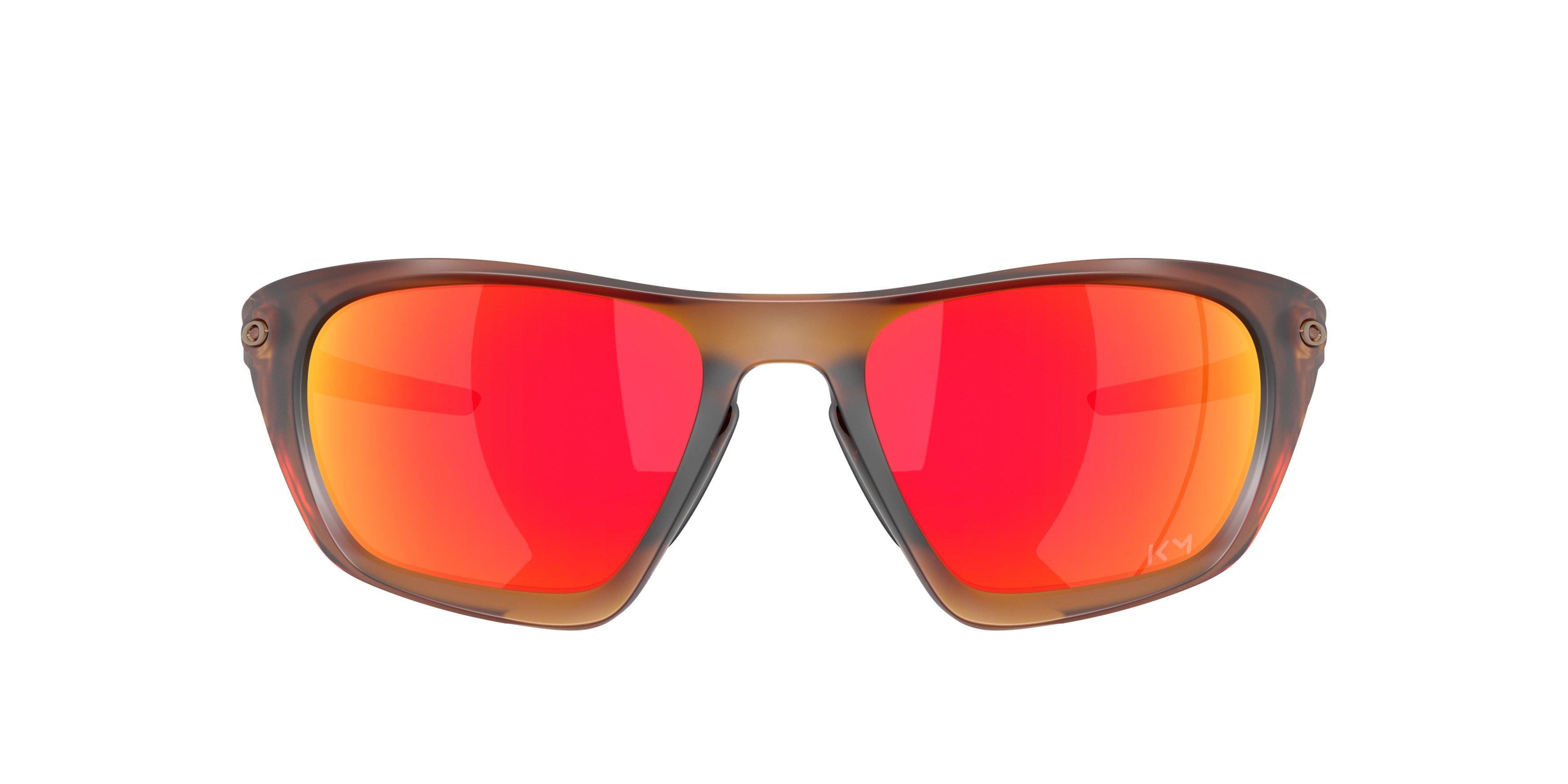 Oakley Lateralis Kylian Mbapp&eacute; Prizm Ruby Sunglasses &ndash; Matte Dark Amber - ORANGE/RED Thumbnail View 2