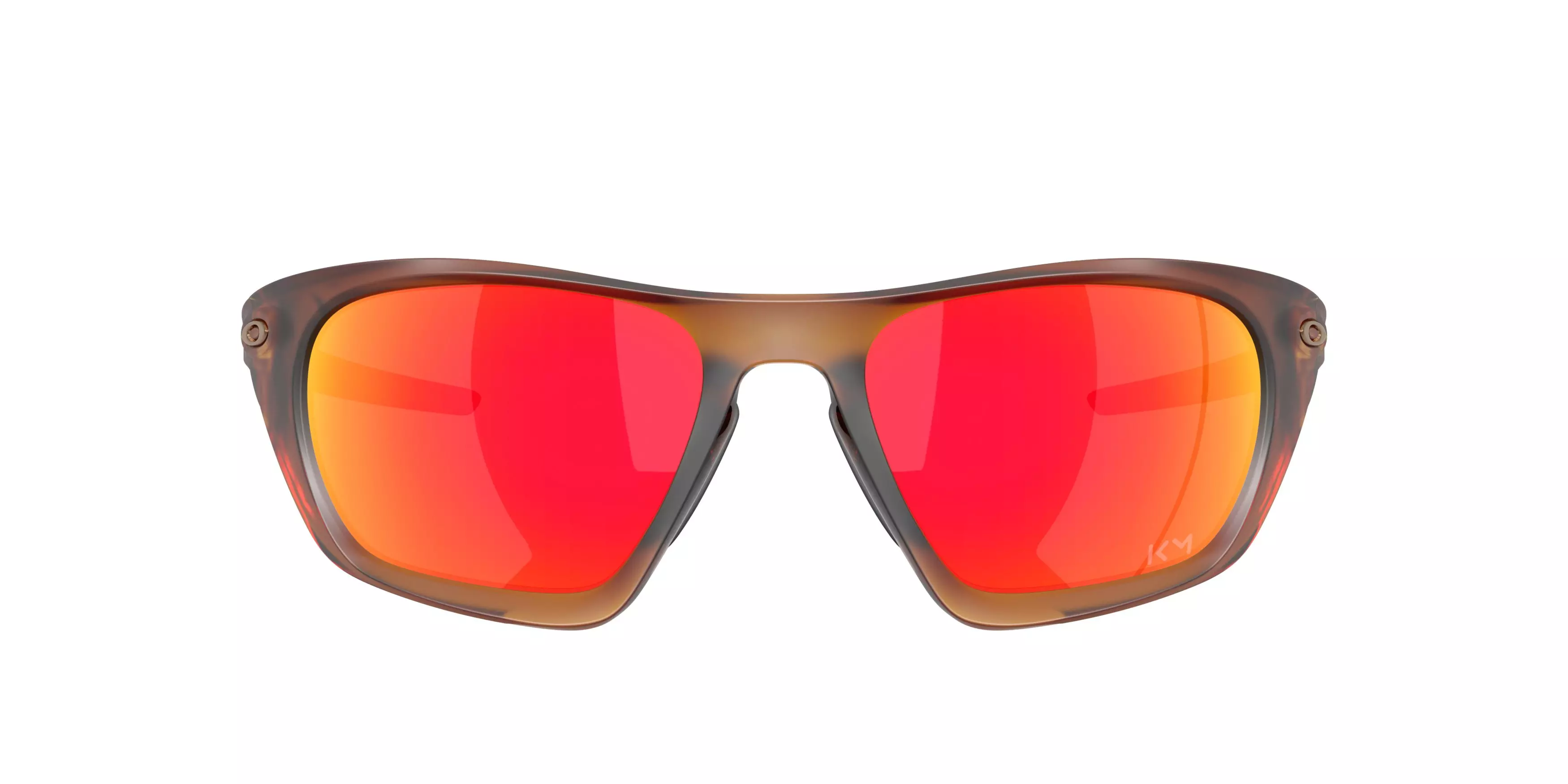 Oakley Lateralis Kylian Mbappé Prizm Ruby Sunglasses – Matte Dark Amber - ORANGE/RED