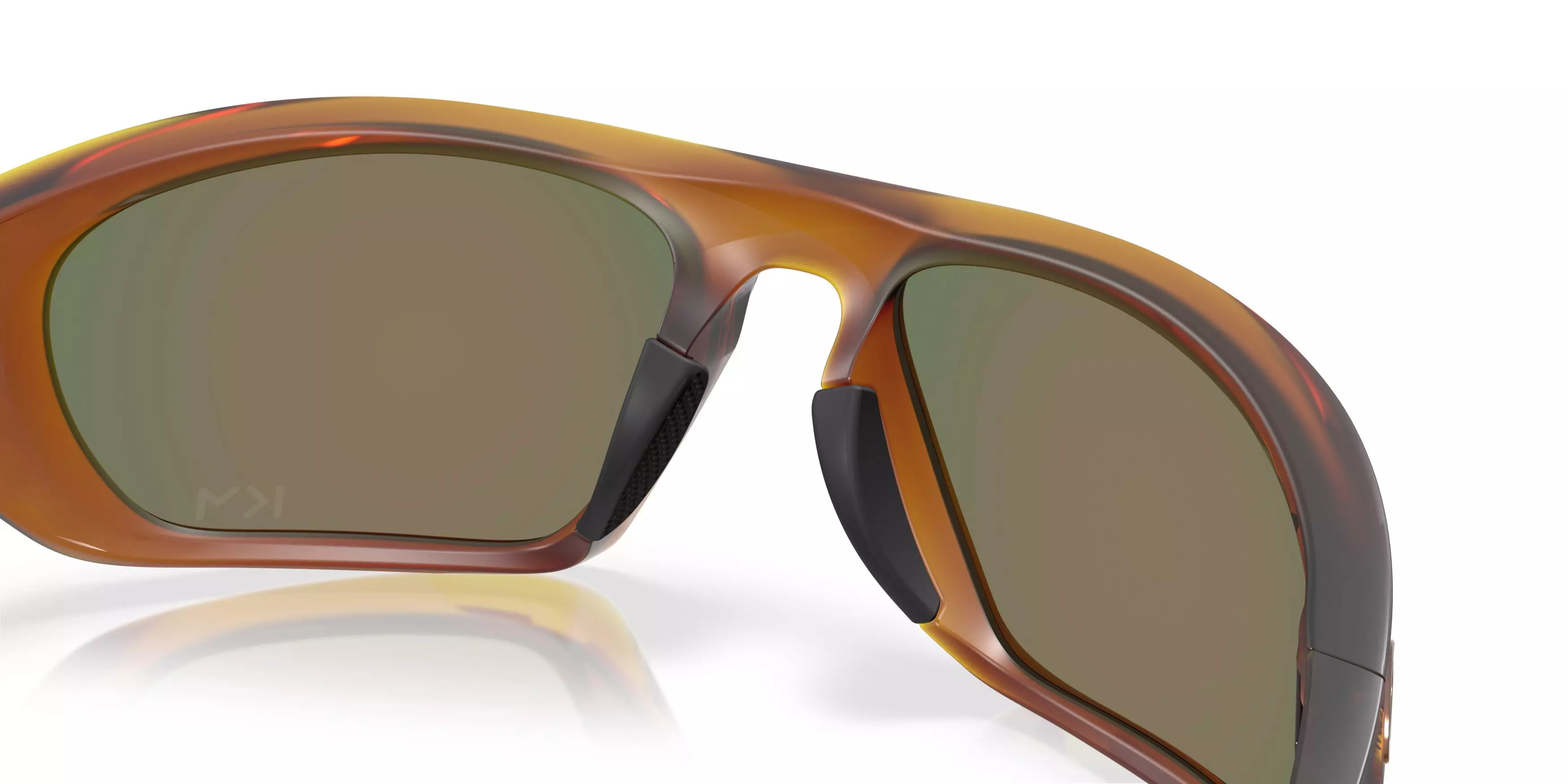 Oakley Lateralis Kylian Mbappé Prizm Ruby Sunglasses – Matte Dark Amber - ORANGE/RED
