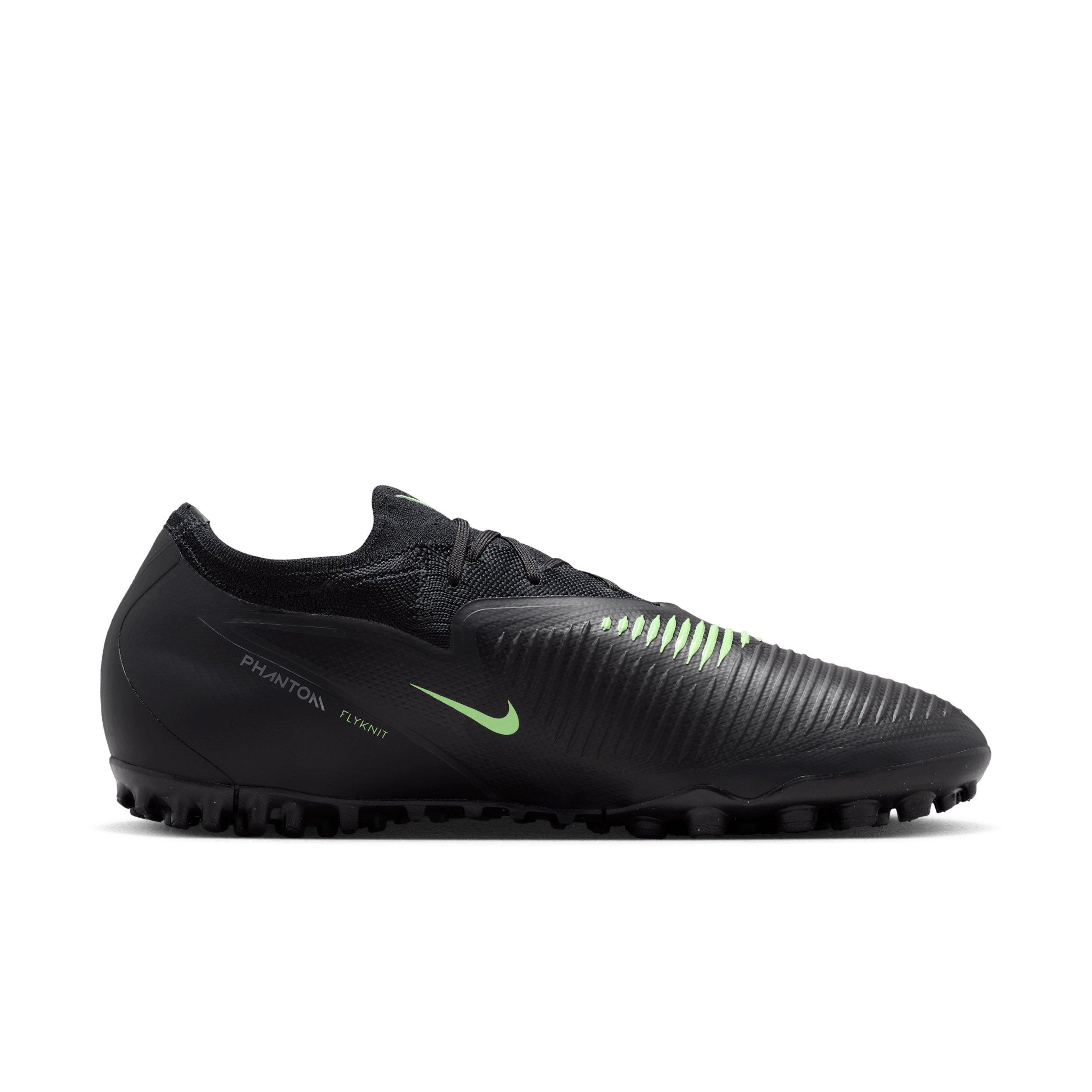 Nike Phantom 6 Low Pro Turf "Black/Black/Illusion Green" Men's Soccer Shoe - BLACK/BLACK/GREEN