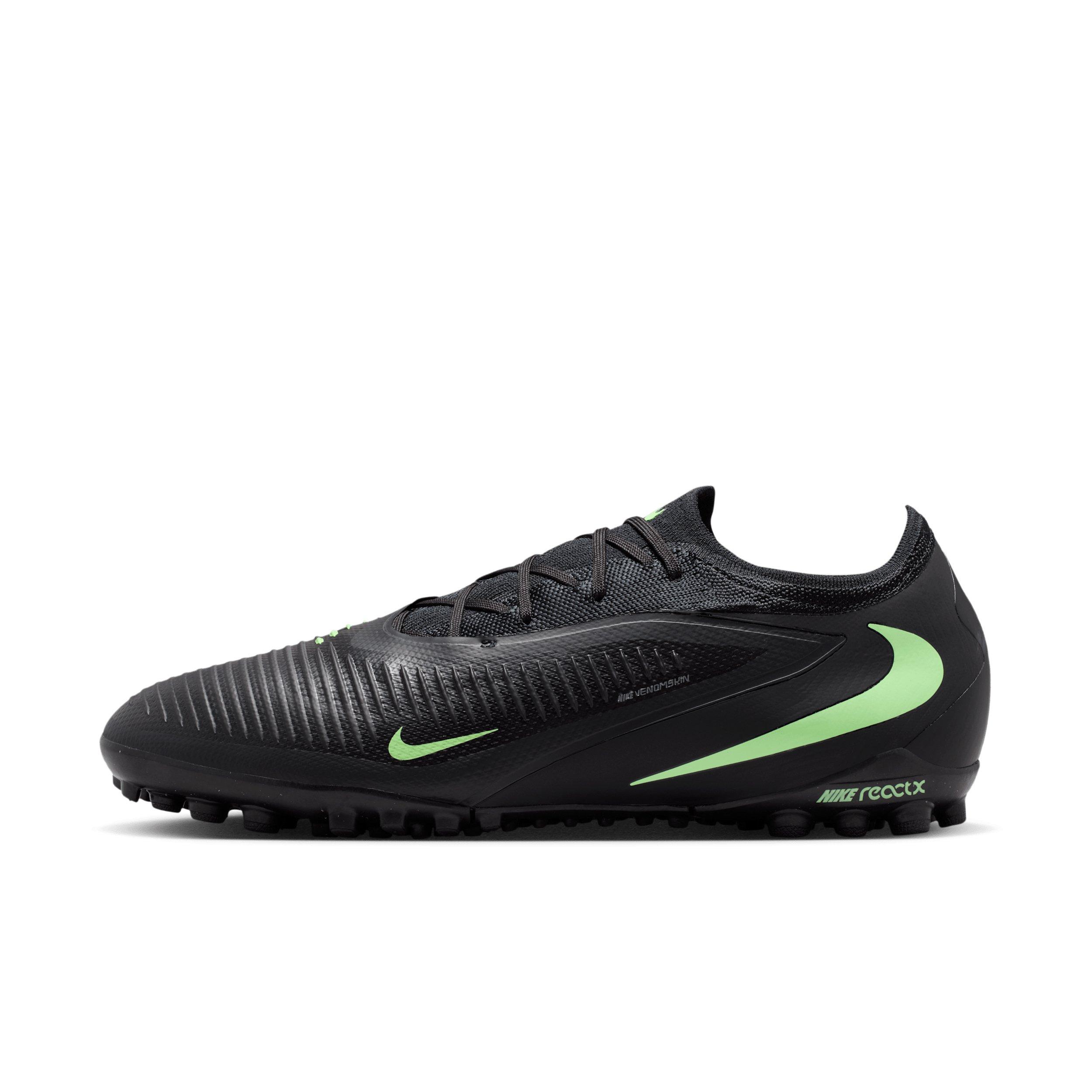 Nike Phantom 6 Low Pro Turf "Black/Black/Illusion Green" Men's Soccer Shoe - BLACK/BLACK/GREEN