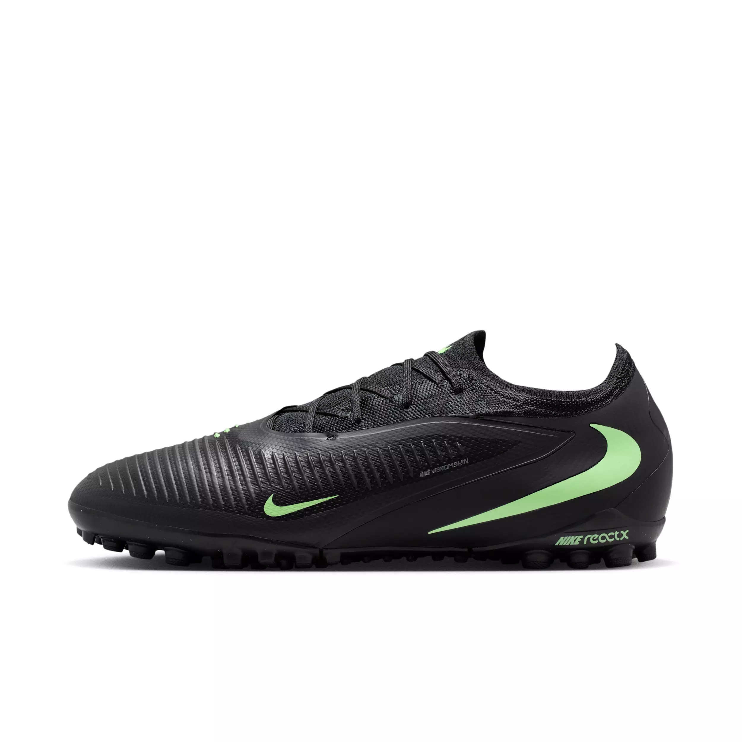 Nike Phantom 6 Low Pro Turf "Black/Black/Illusion Green" Men's Soccer Shoe - BLACK/BLACK/GREEN