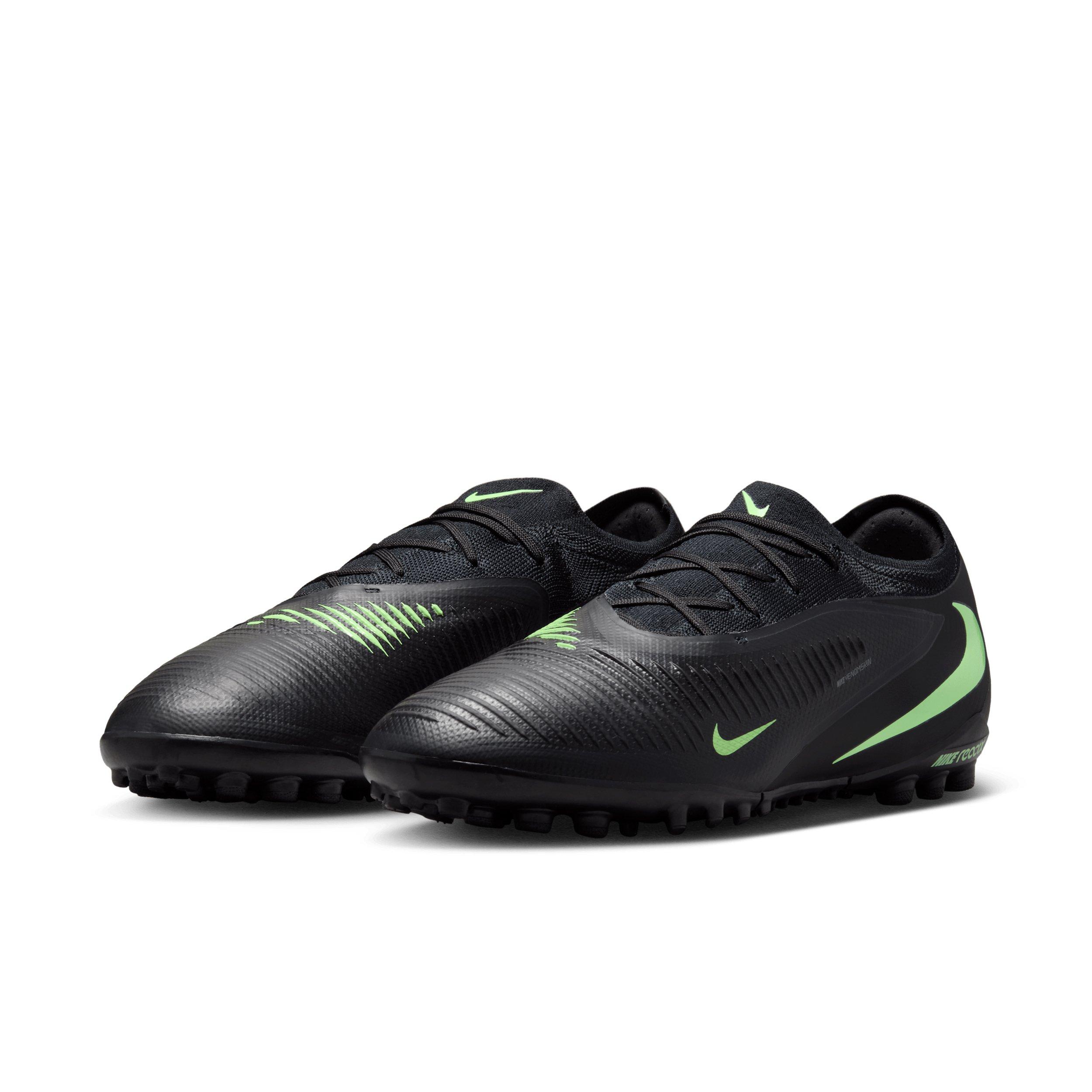 Nike Phantom 6 Low Pro Turf "Black/Black/Illusion Green" Men's Soccer Shoe - BLACK/BLACK/GREEN