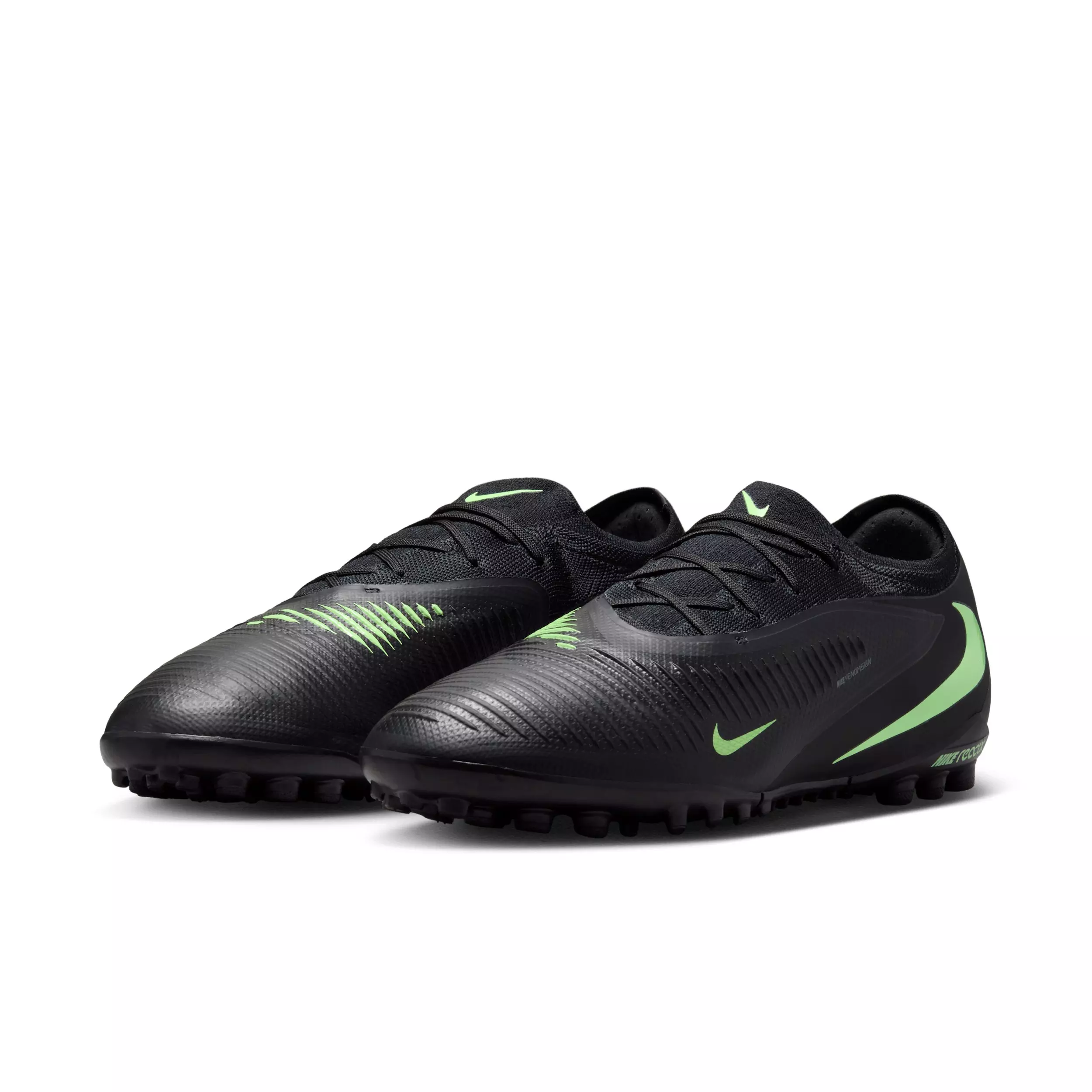 Nike Phantom 6 Low Pro Turf "Black/Black/Illusion Green" Men's Soccer Shoe - BLACK/BLACK/GREEN