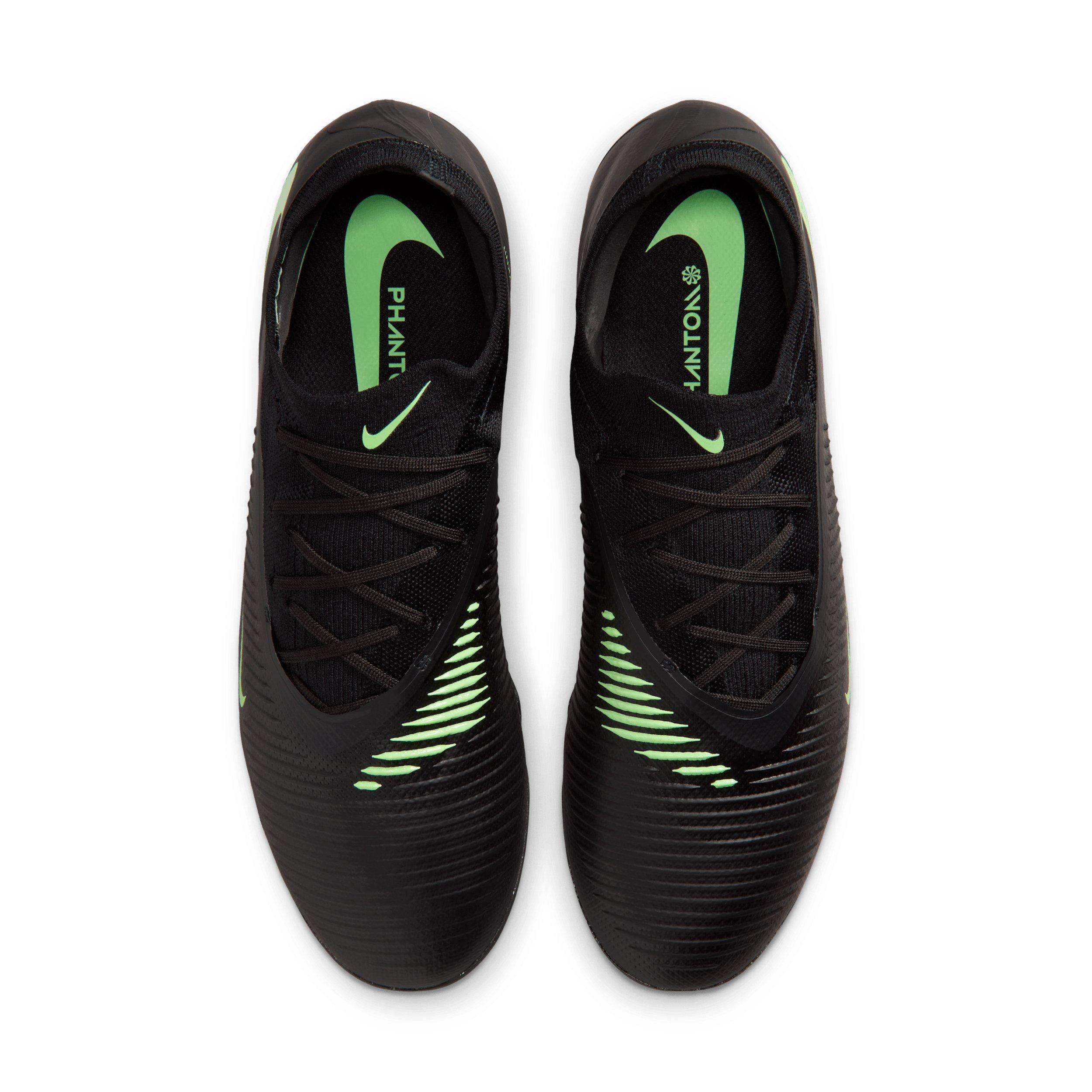 Nike Phantom 6 Low Pro Turf "Black/Black/Illusion Green" Men's Soccer Shoe - BLACK/BLACK/GREEN