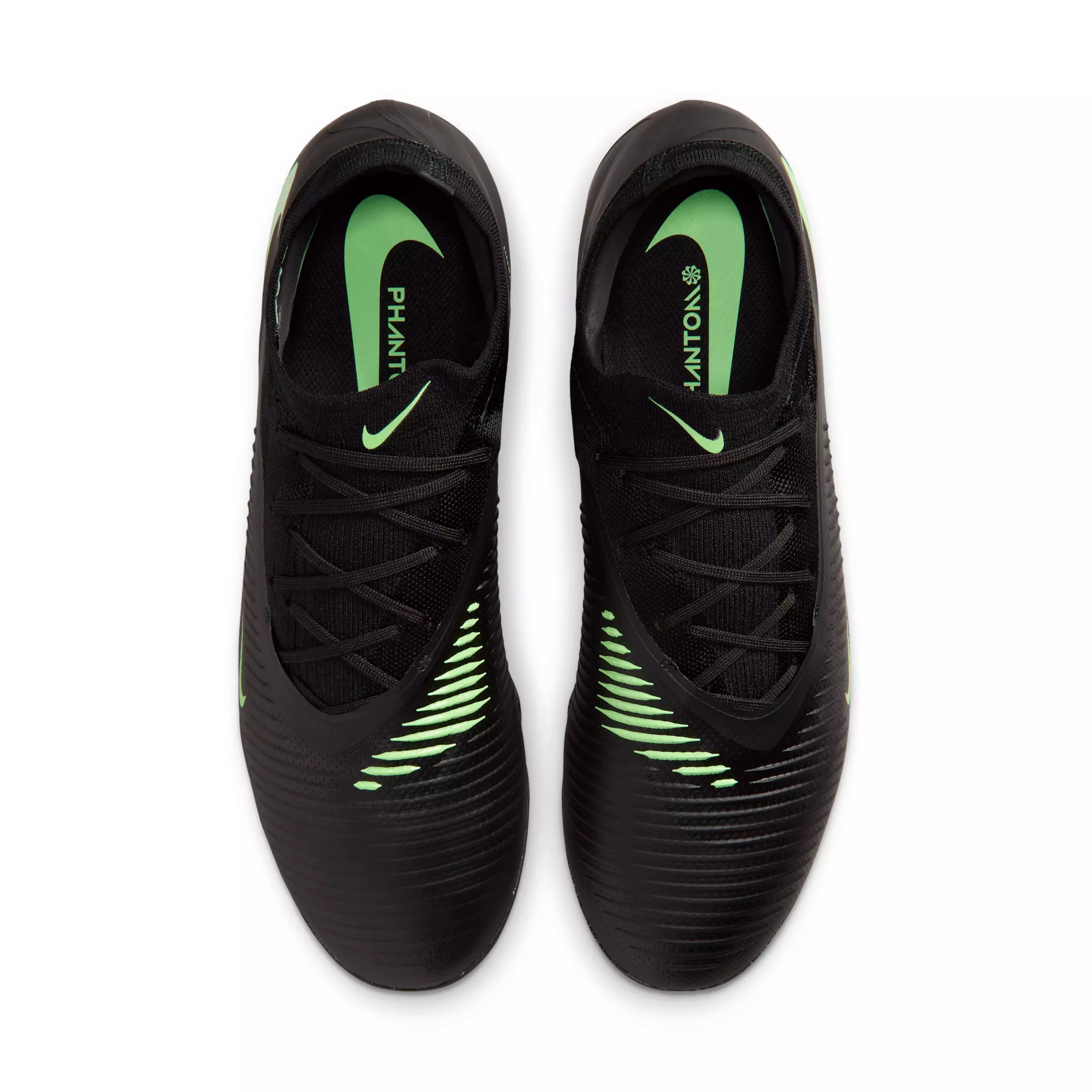 Nike Phantom 6 Low Pro Turf "Black/Black/Illusion Green" Men's Soccer Shoe - BLACK/BLACK/GREEN
