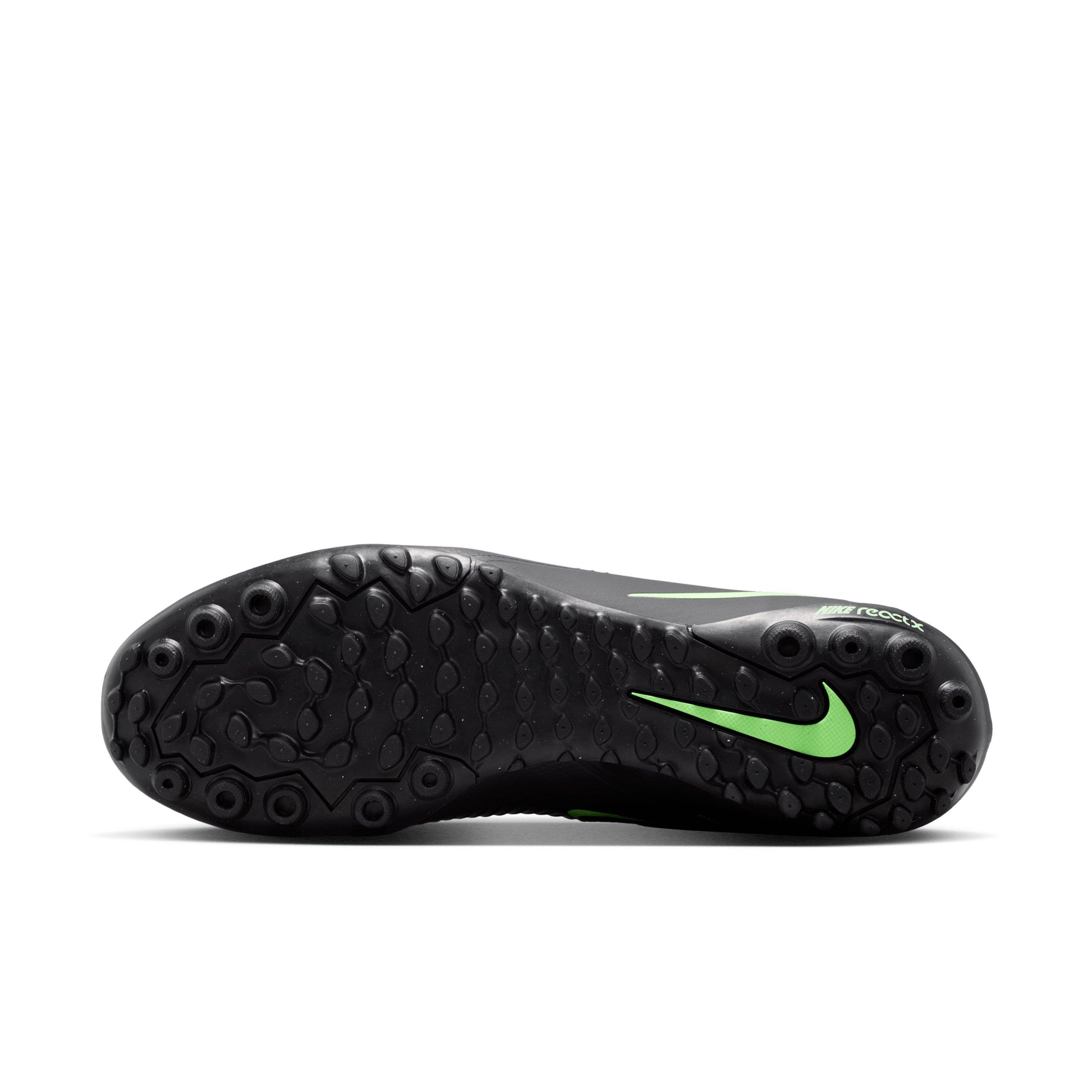 Nike Phantom 6 Low Pro Turf "Black/Black/Illusion Green" Men's Soccer Shoe - BLACK/BLACK/GREEN