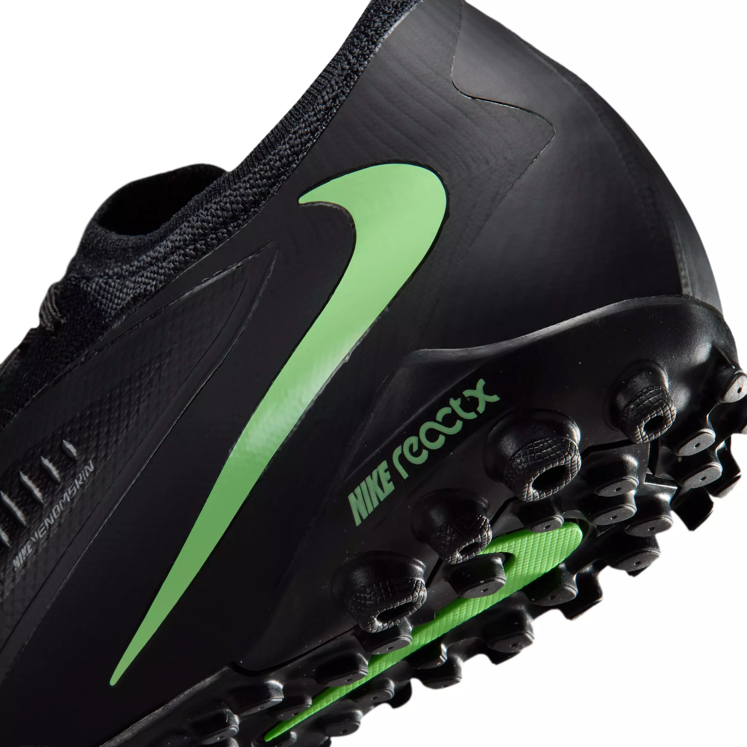 Nike Phantom 6 Low Pro Turf "Black/Black/Illusion Green" Men's Soccer Shoe - BLACK/BLACK/GREEN