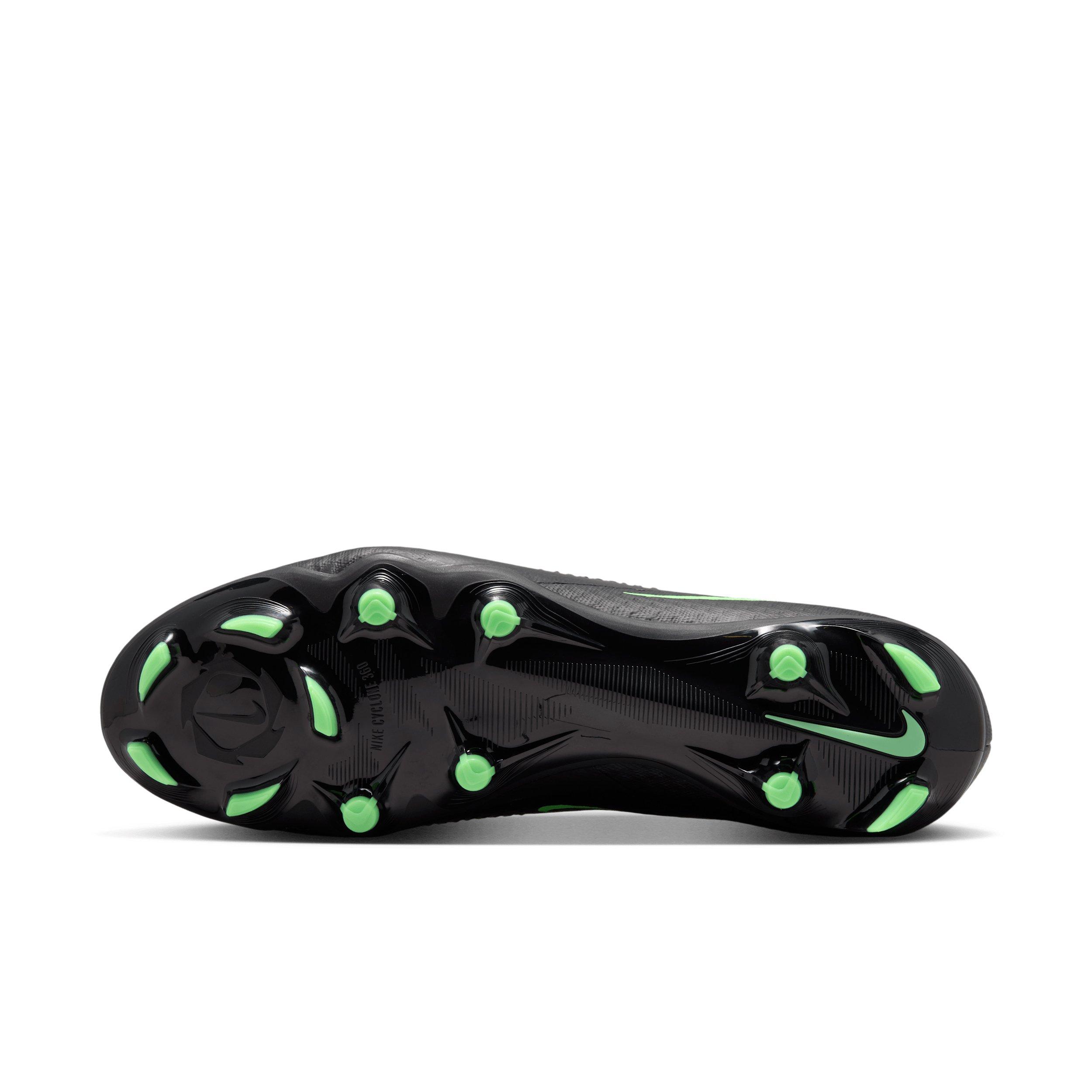 Nike Phantom 6 Low Academy MG "Black/Black/Illusion Green" Men's Soccer Cleat - BLACK/BLACK/GREEN Thumbnail View 6
