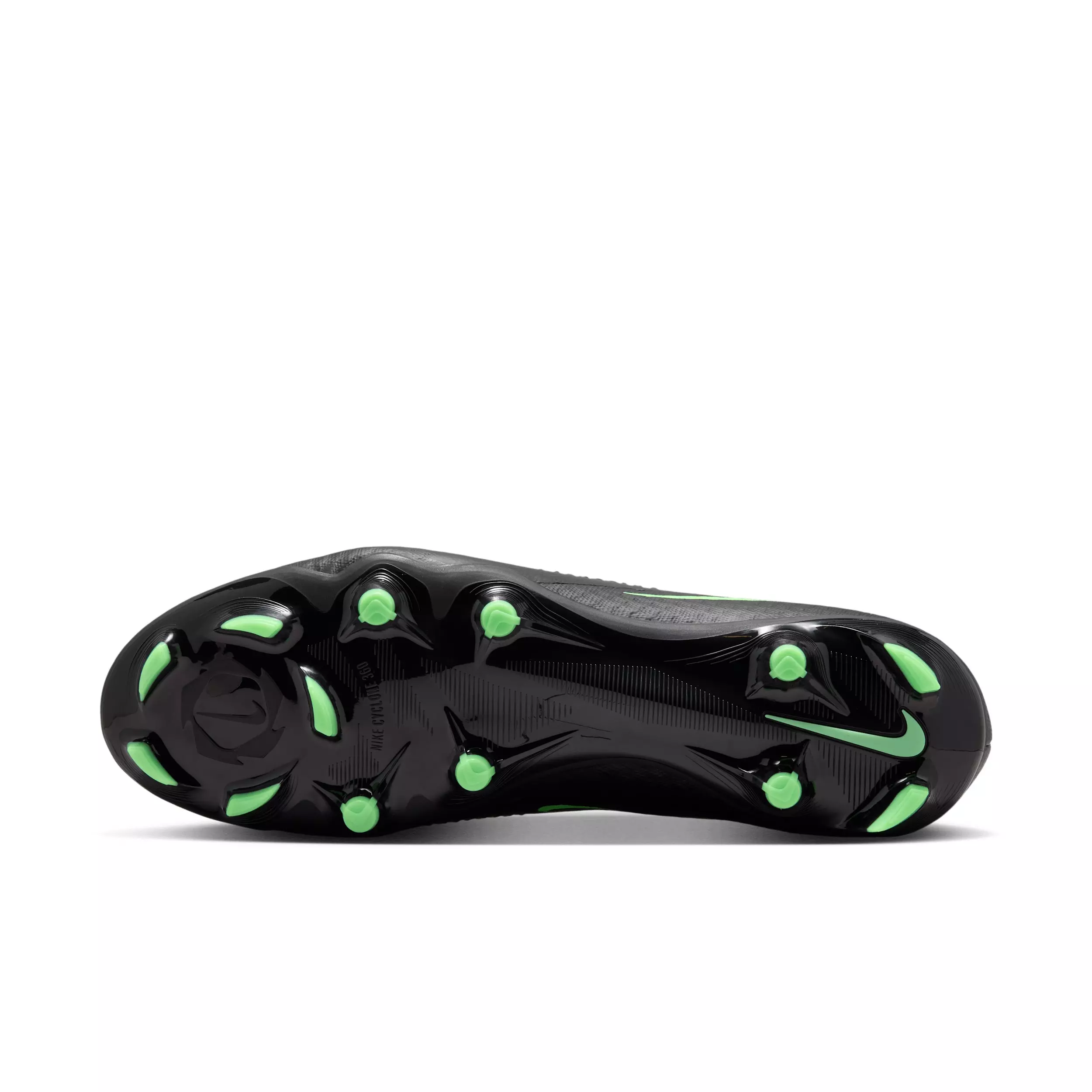 Nike Phantom 6 Low Academy MG "Black/Black/Illusion Green" Men's Soccer Cleat - BLACK/BLACK/GREEN