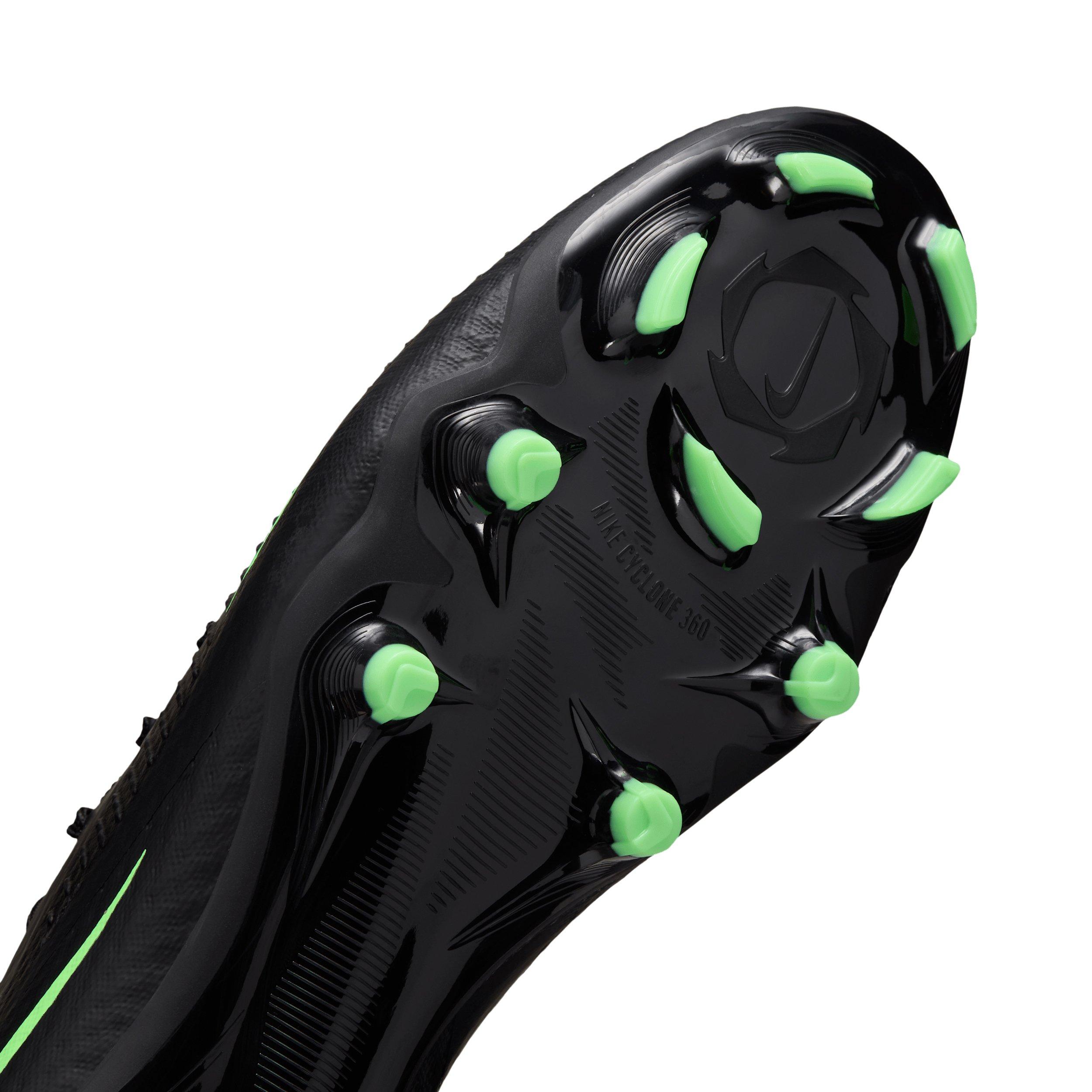 Nike Phantom 6 Low Academy MG "Black/Black/Illusion Green" Men's Soccer Cleat - BLACK/BLACK/GREEN Thumbnail View 7