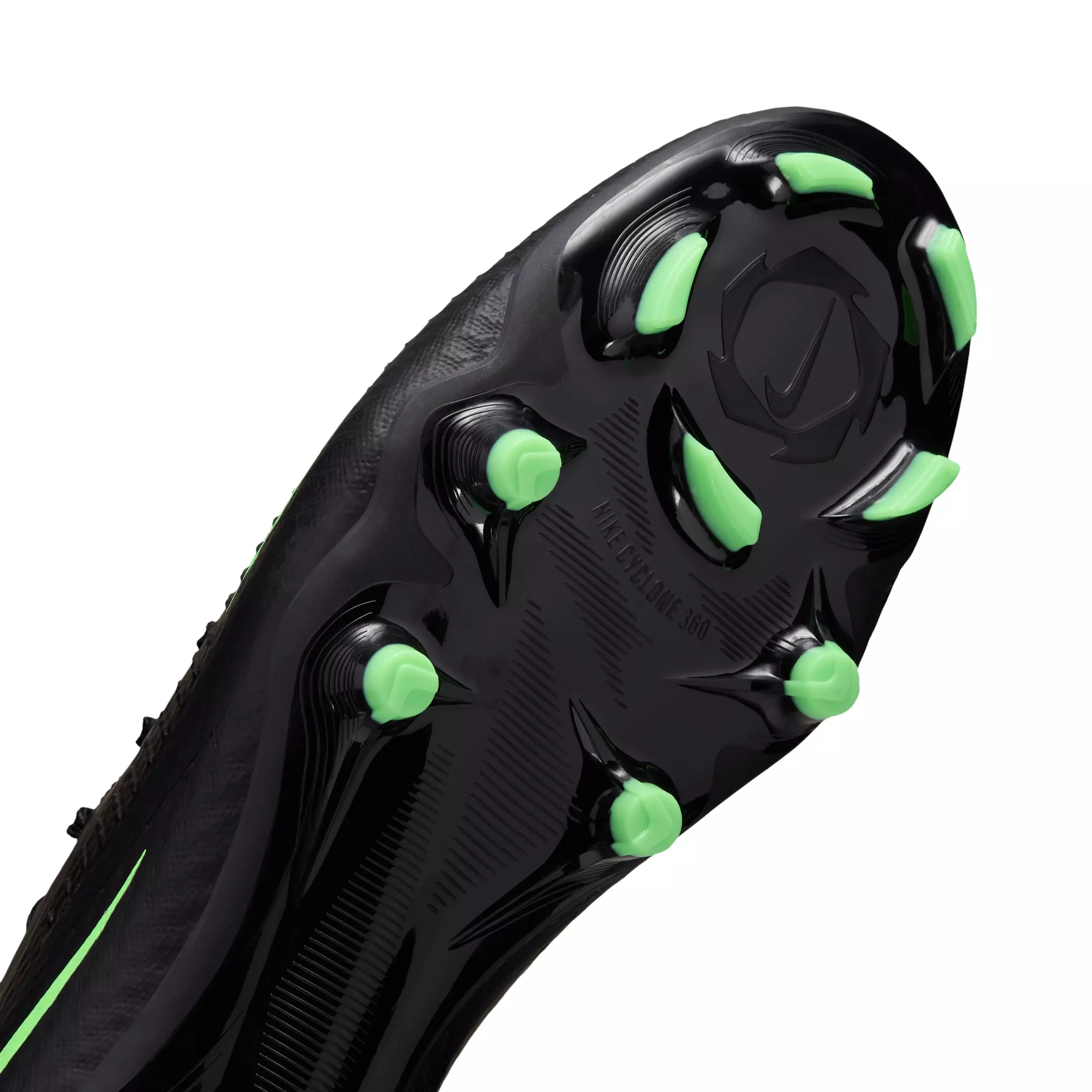 Nike Phantom 6 Low Academy MG "Black/Black/Illusion Green" Men's Soccer Cleat - BLACK/BLACK/GREEN