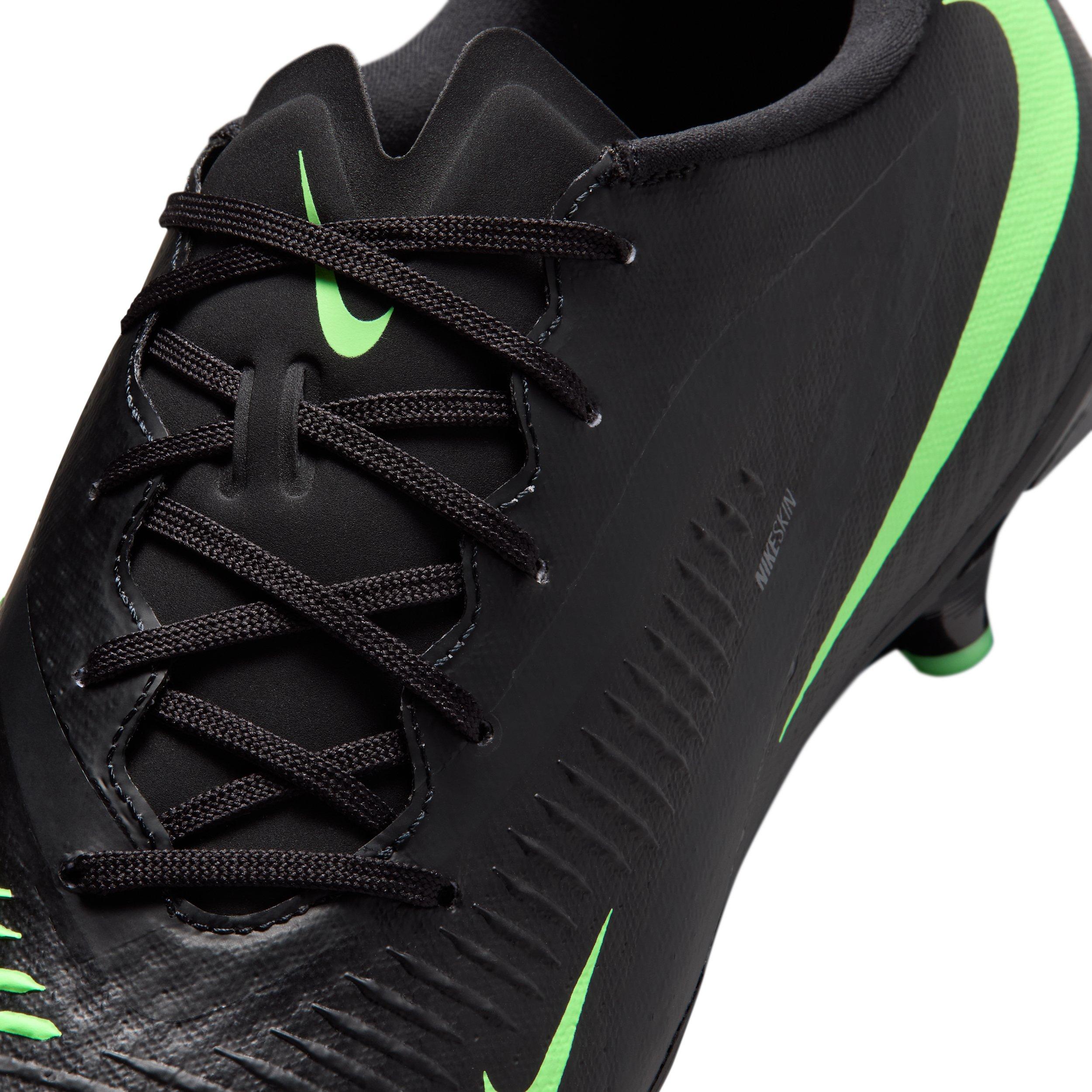 Nike Phantom 6 Low Academy MG "Black/Black/Illusion Green" Men's Soccer Cleat - BLACK/BLACK/GREEN Thumbnail View 8