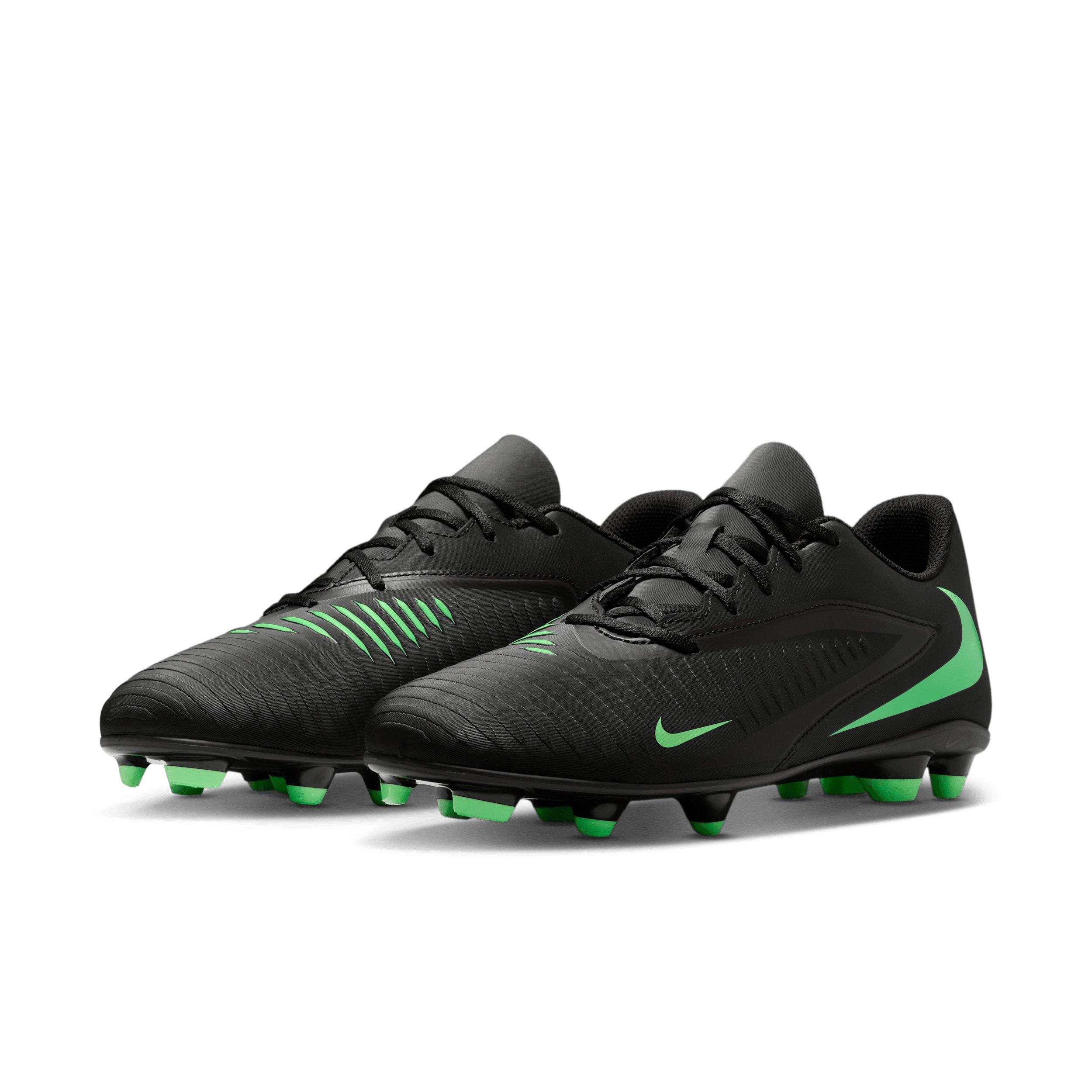 Nike Phantom 6 Low Club MG "Black/Black/Illusion Green" Men's Soccer Cleat - BLACK/BLACK/GREEN Thumbnail View 3