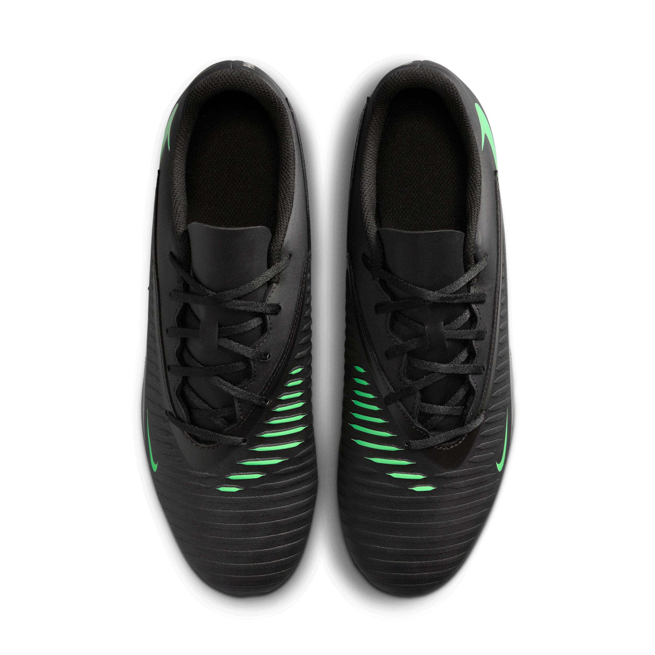 Nike Phantom 6 Low Club MG "Black/Black/Illusion Green" Men's Soccer Cleat - BLACK/BLACK/GREEN Thumbnail View 4