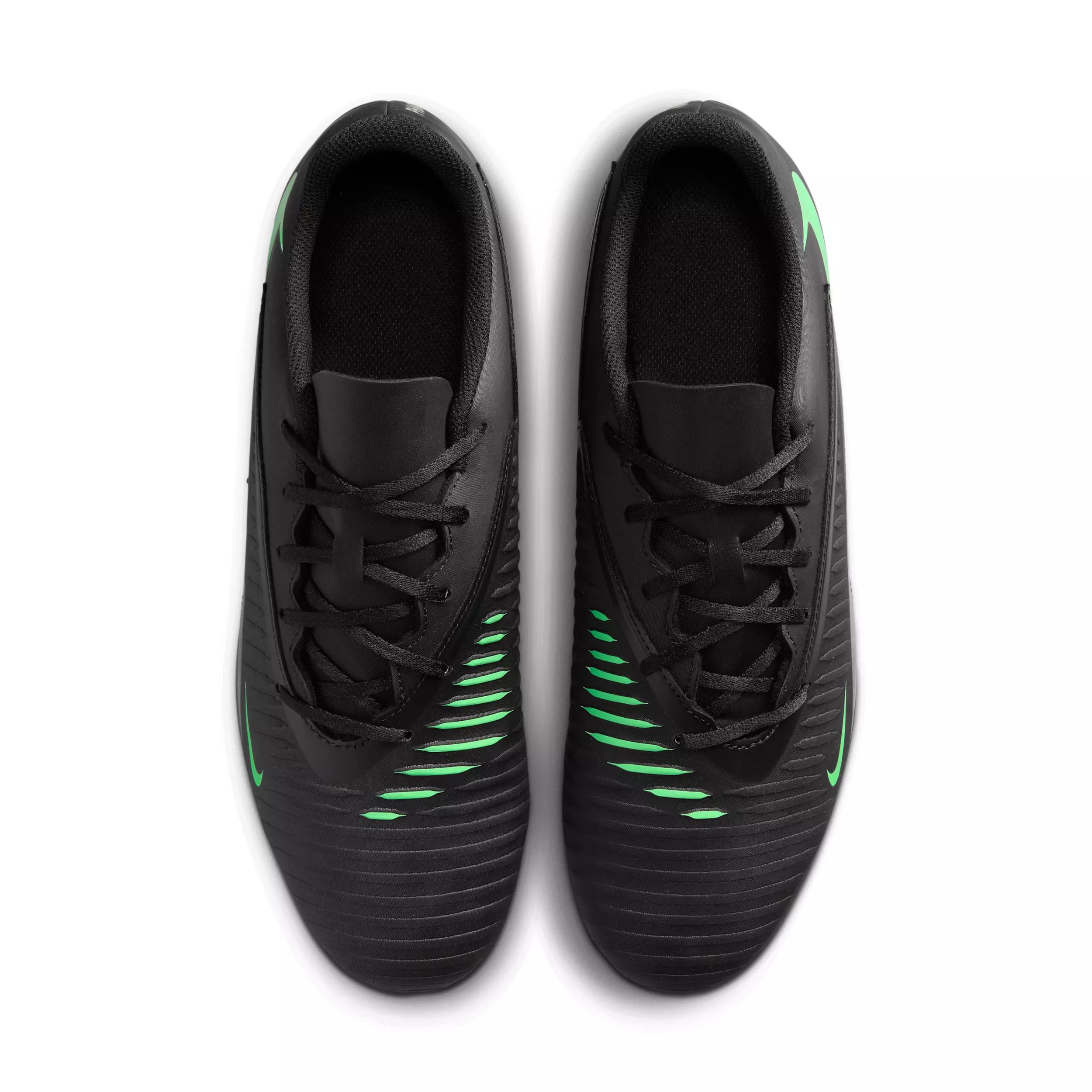 Nike Phantom 6 Low Club MG "Black/Black/Illusion Green" Men's Soccer Cleat - BLACK/BLACK/GREEN