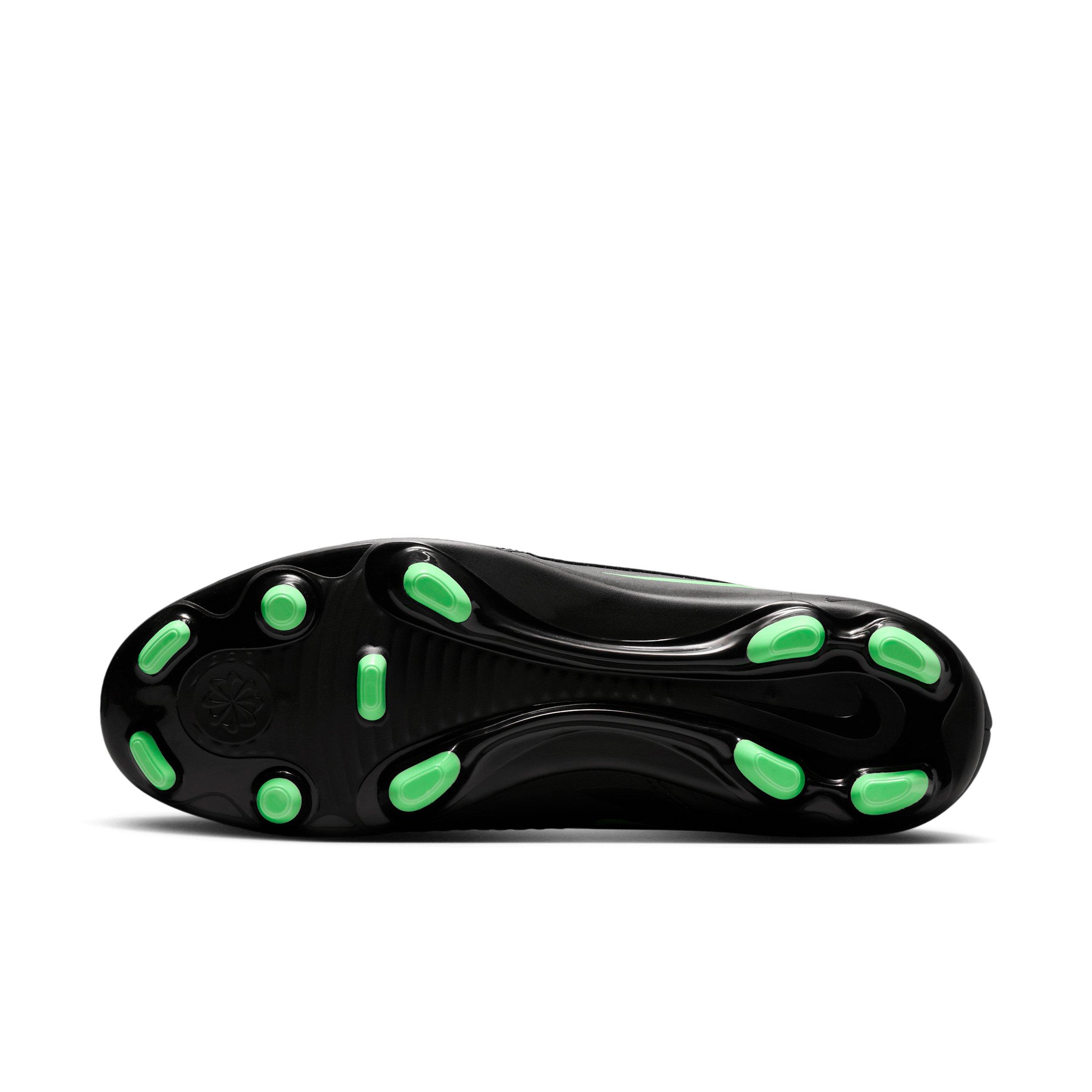 Nike Phantom 6 Low Club MG "Black/Black/Illusion Green" Men's Soccer Cleat - BLACK/BLACK/GREEN Thumbnail View 6