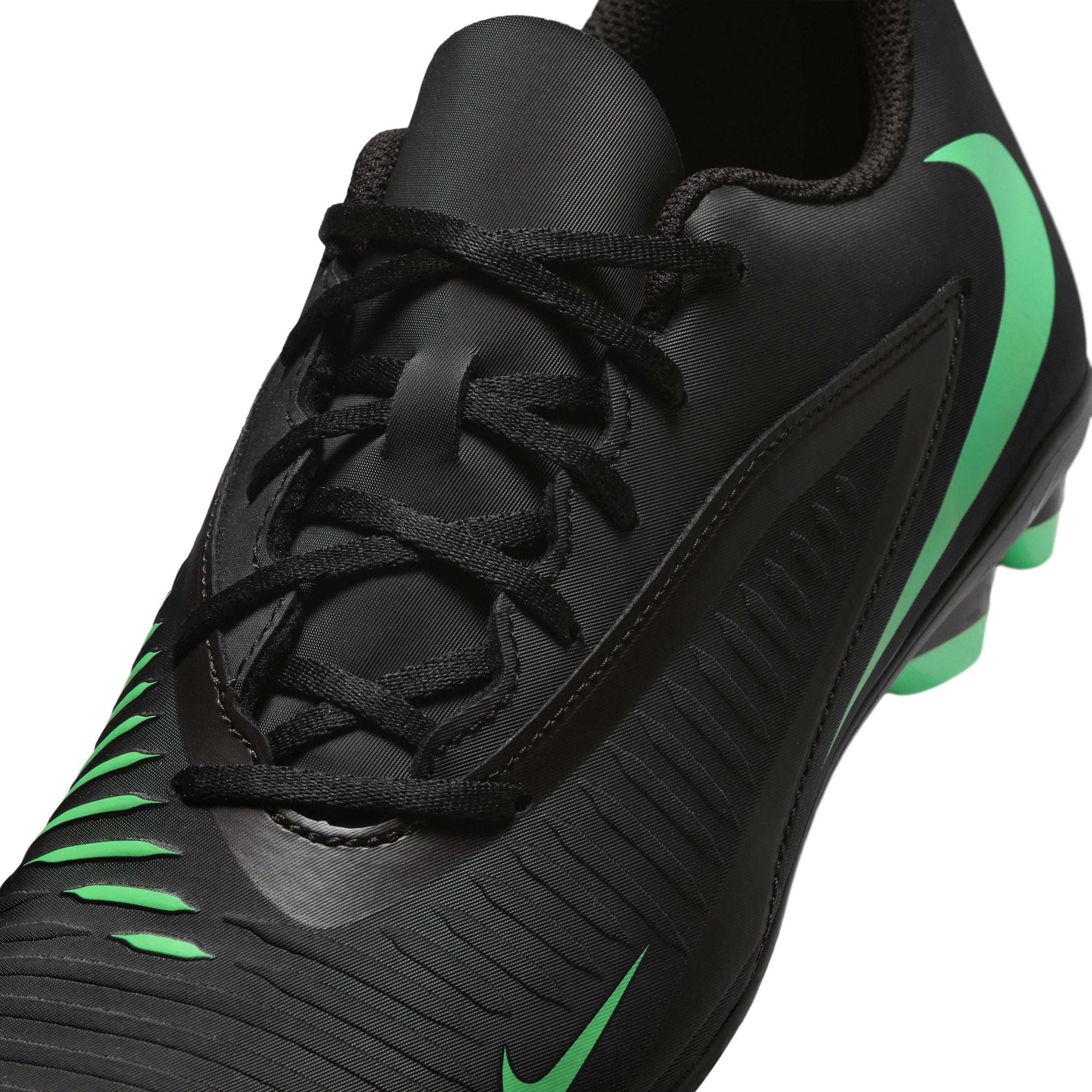Nike Phantom 6 Low Club MG "Black/Black/Illusion Green" Men's Soccer Cleat - BLACK/BLACK/GREEN Thumbnail View 8