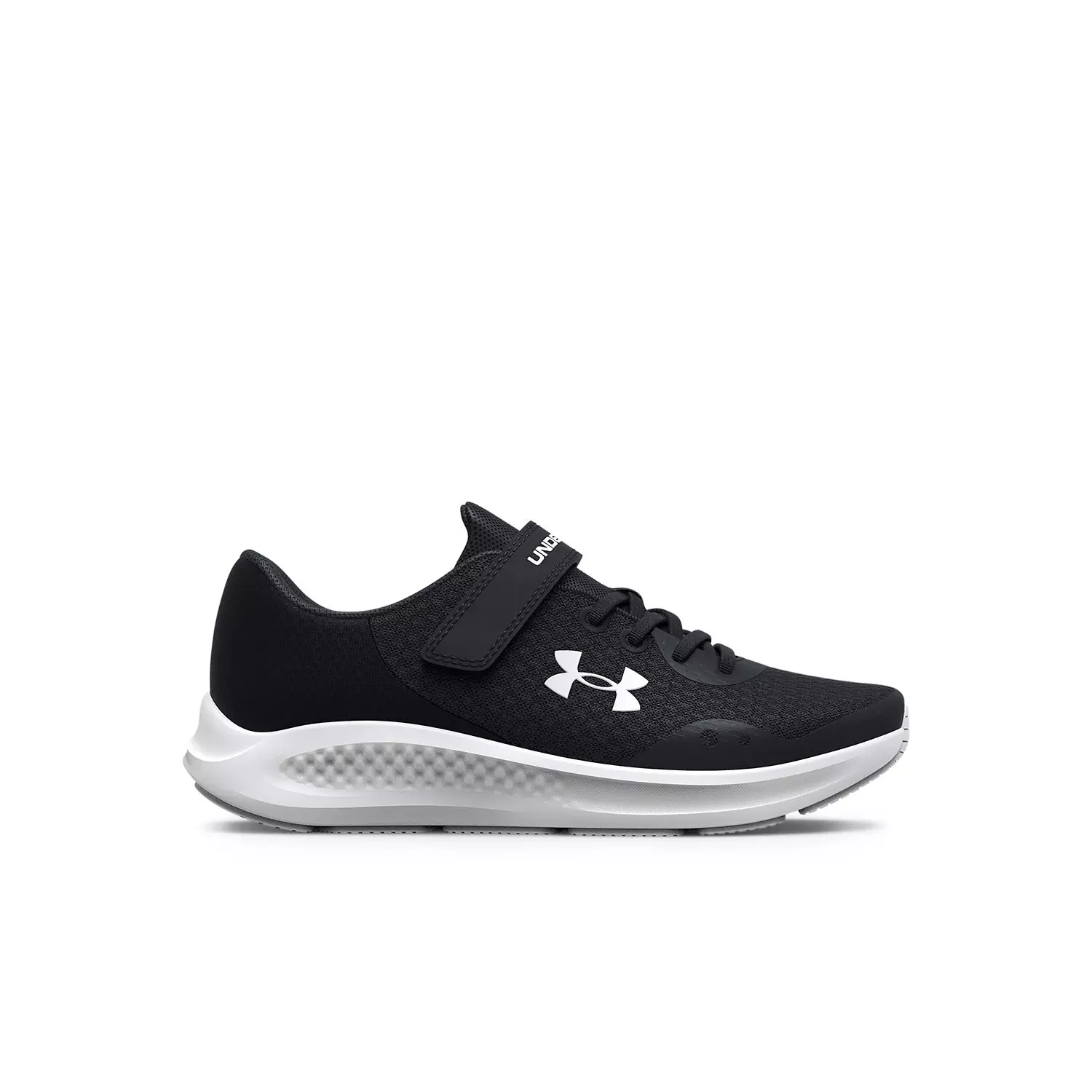 Under Armour Pursuit 3 AC "Black/White" Preschool Boys' Running Shoe - BLACK/WHITE