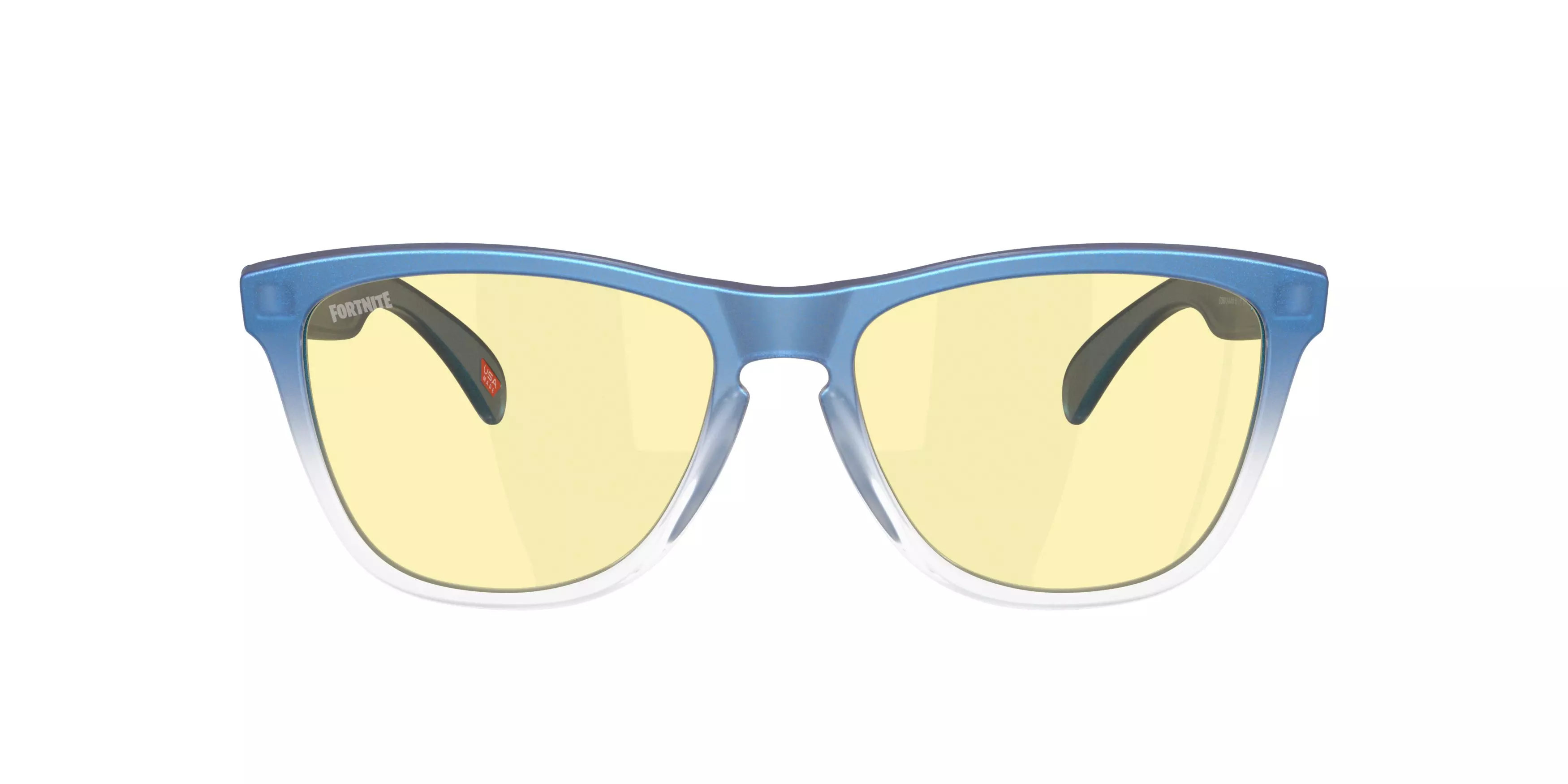 Oakley Frogskins Fortnite Prizm Gaming Sunglasses – Matte Cyan/Blue/Clear Shift Fade - BLUE/YELLOW