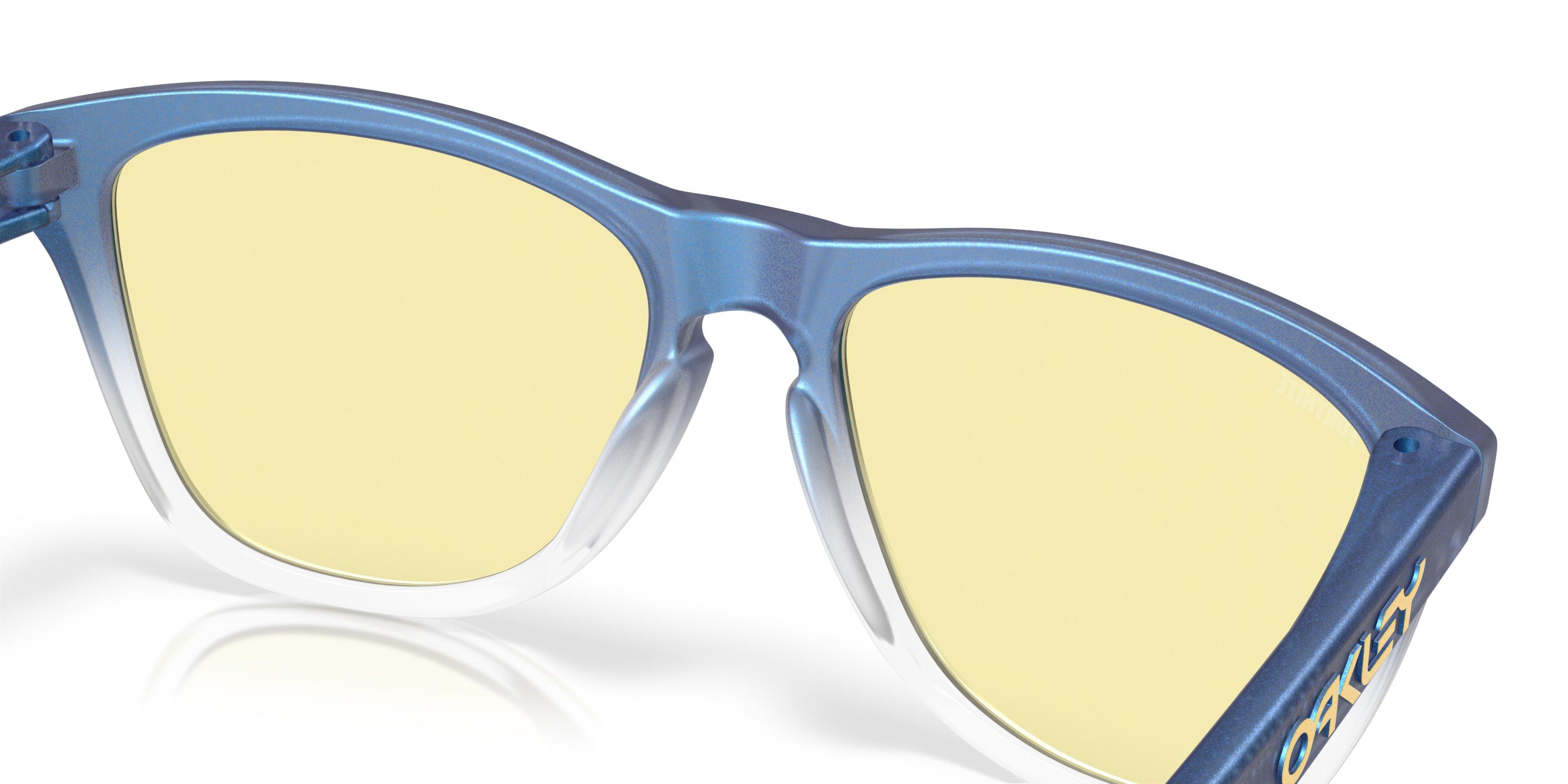 Oakley Frogskins Fortnite Prizm Gaming Sunglasses &ndash; Matte Cyan/Blue/Clear Shift Fade - BLUE/YELLOW Thumbnail View 5